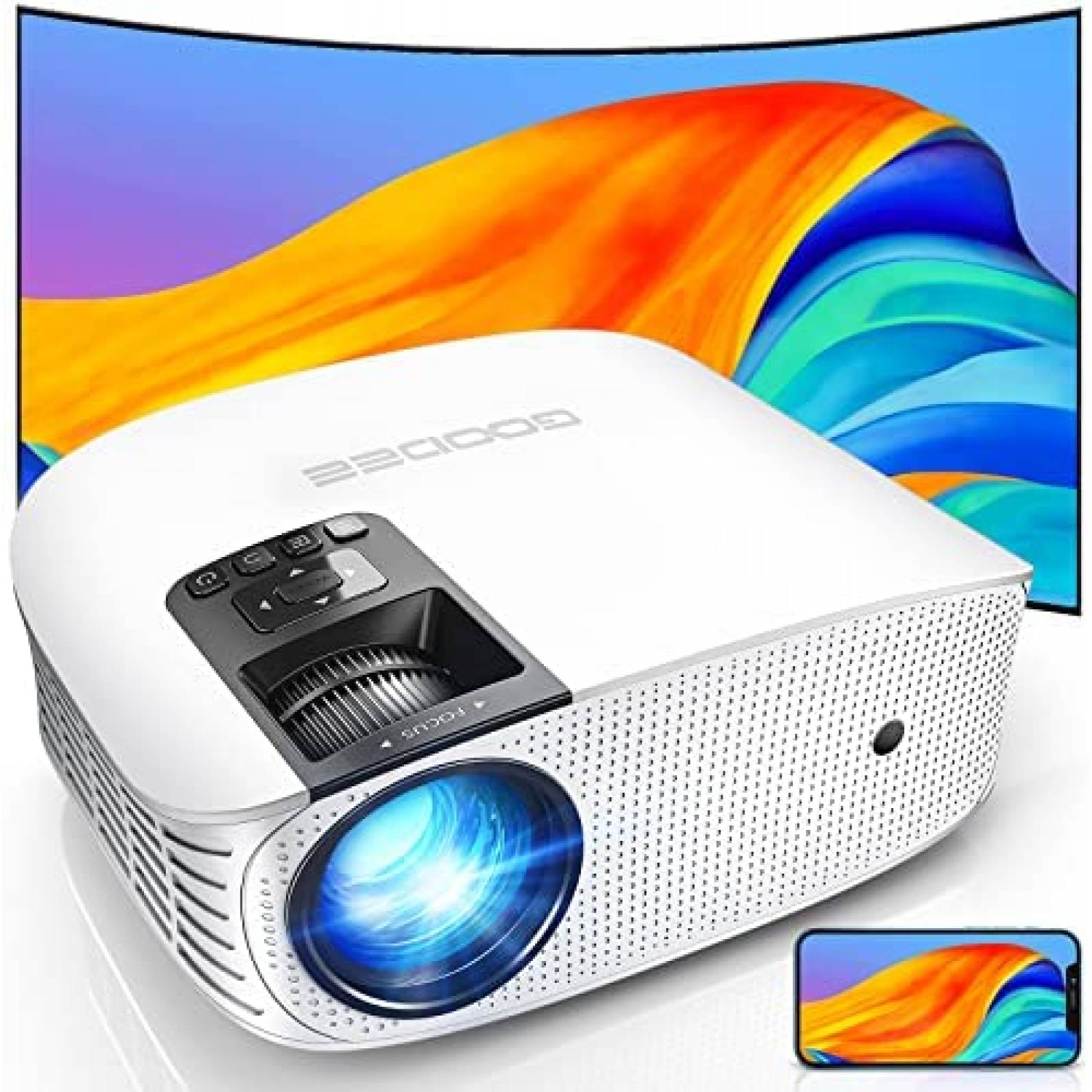 Proyector GooDee YG600 Plus HDMI 4K 1080P -Blanco