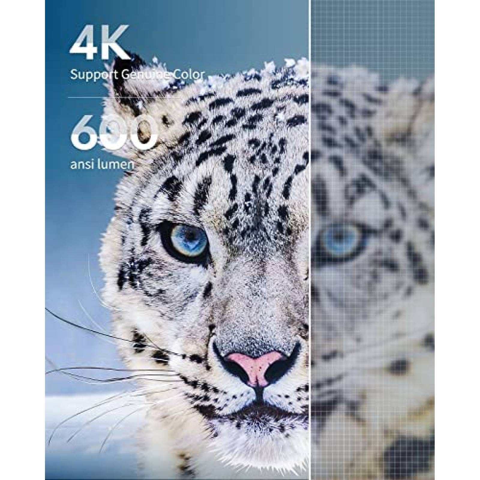 Proyector GooDee YG600 Plus HDMI 4K 1080P -Blanco