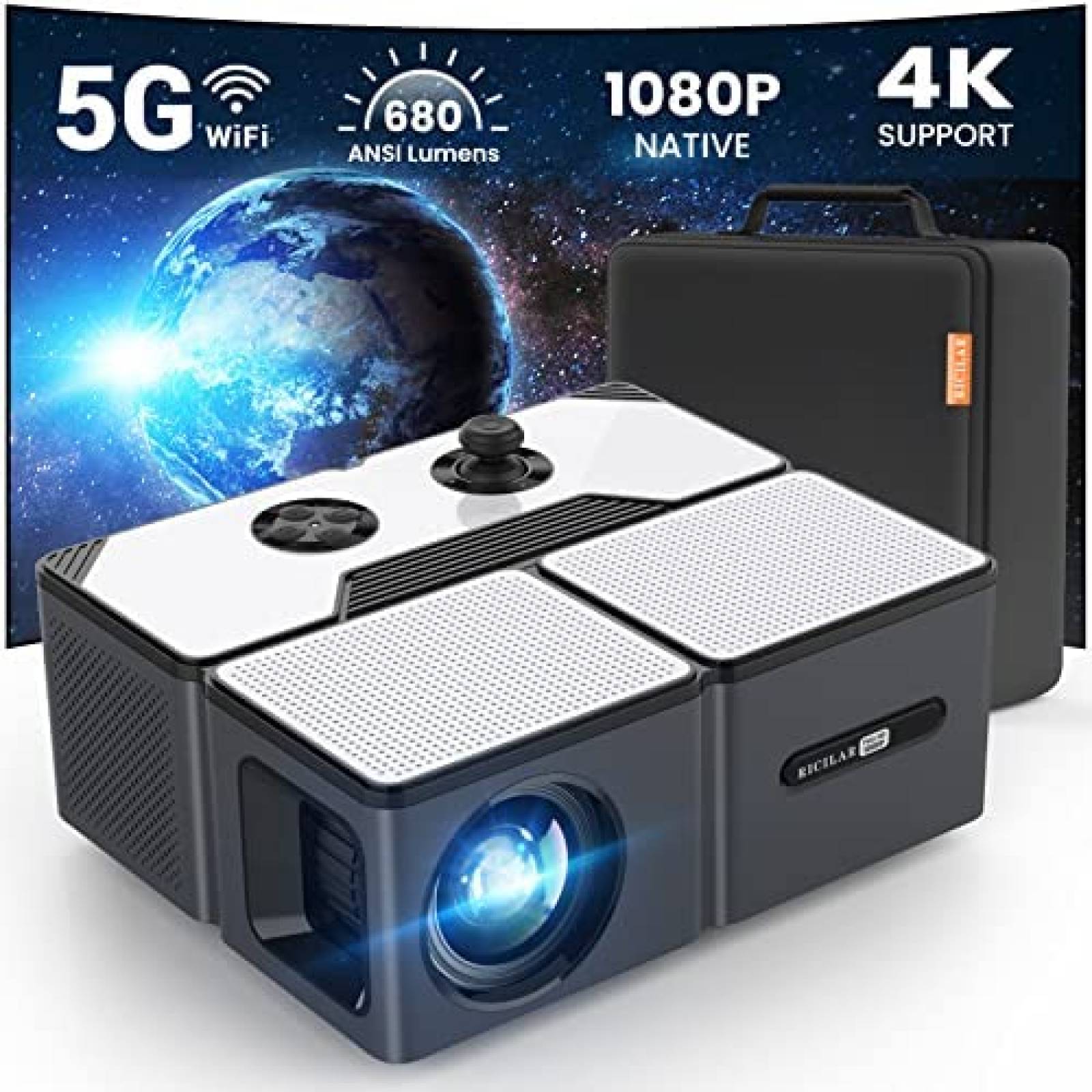 Proyector Portátil 4K Nativa 1080P 