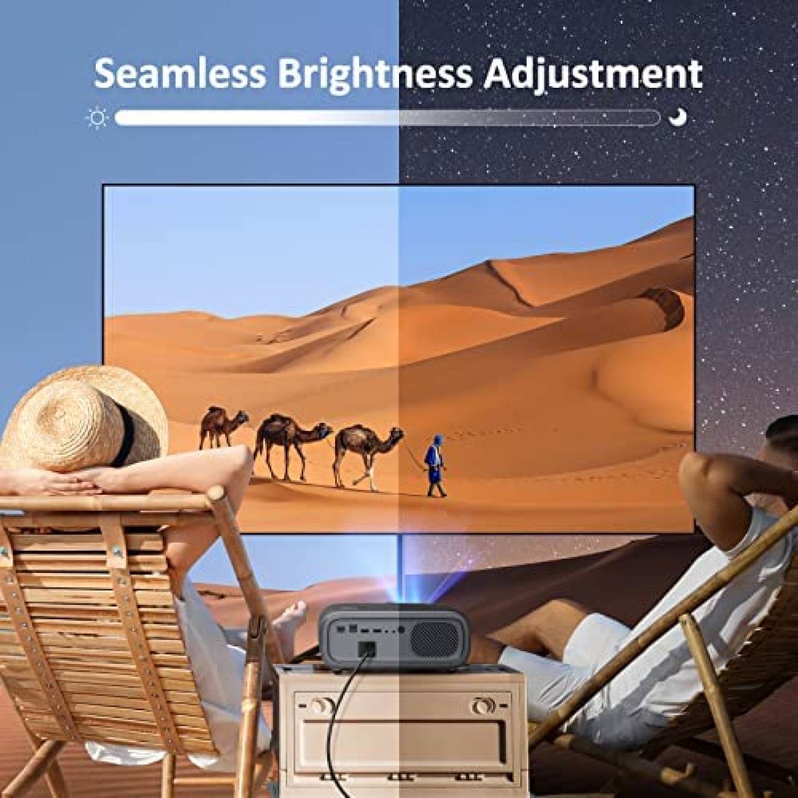 Proyector NexiGo 600 lumenes 1080P compatible con 4K -Negro