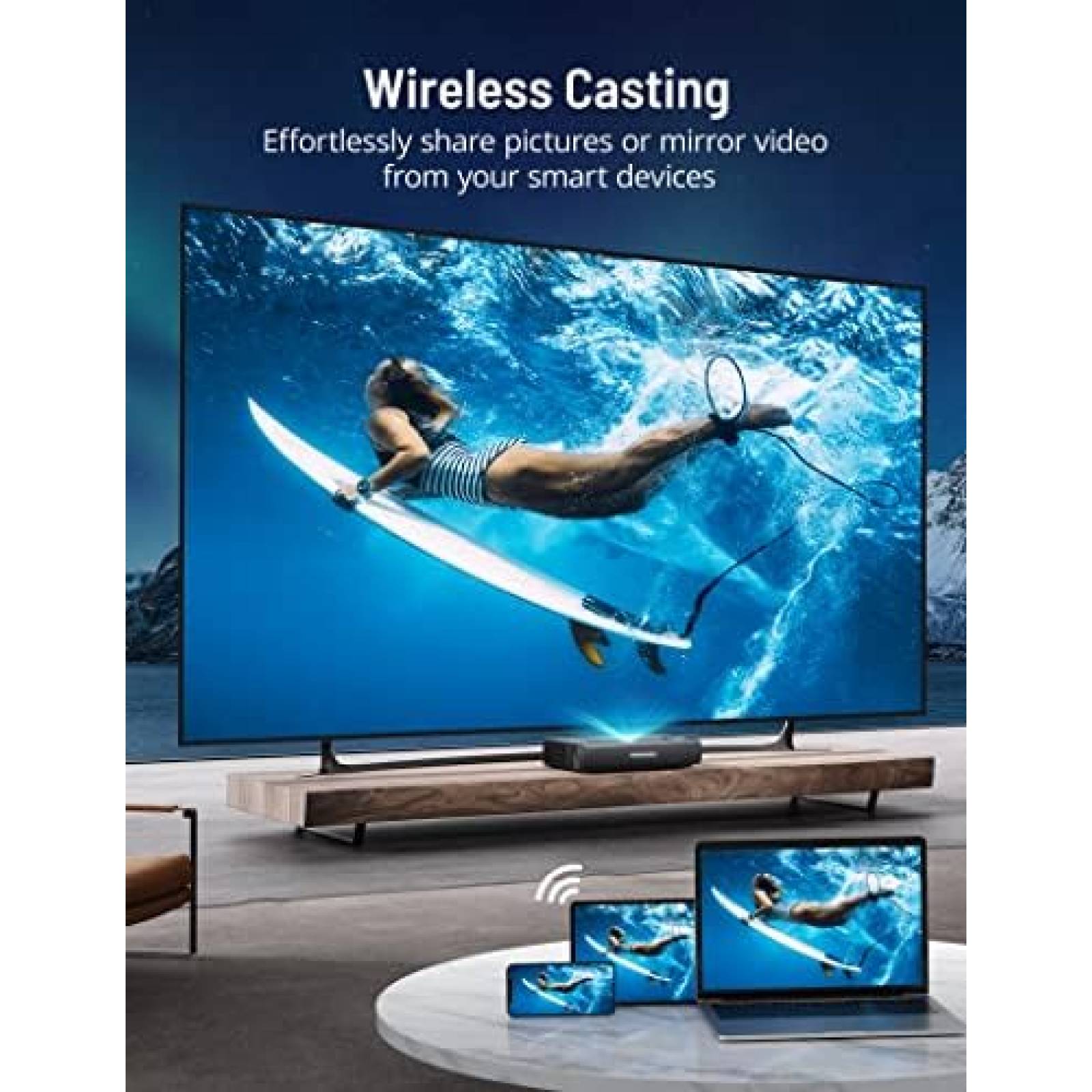 Proyector PARIS RHNE PE-LT002 2000 Lumenes ANSI -Gris