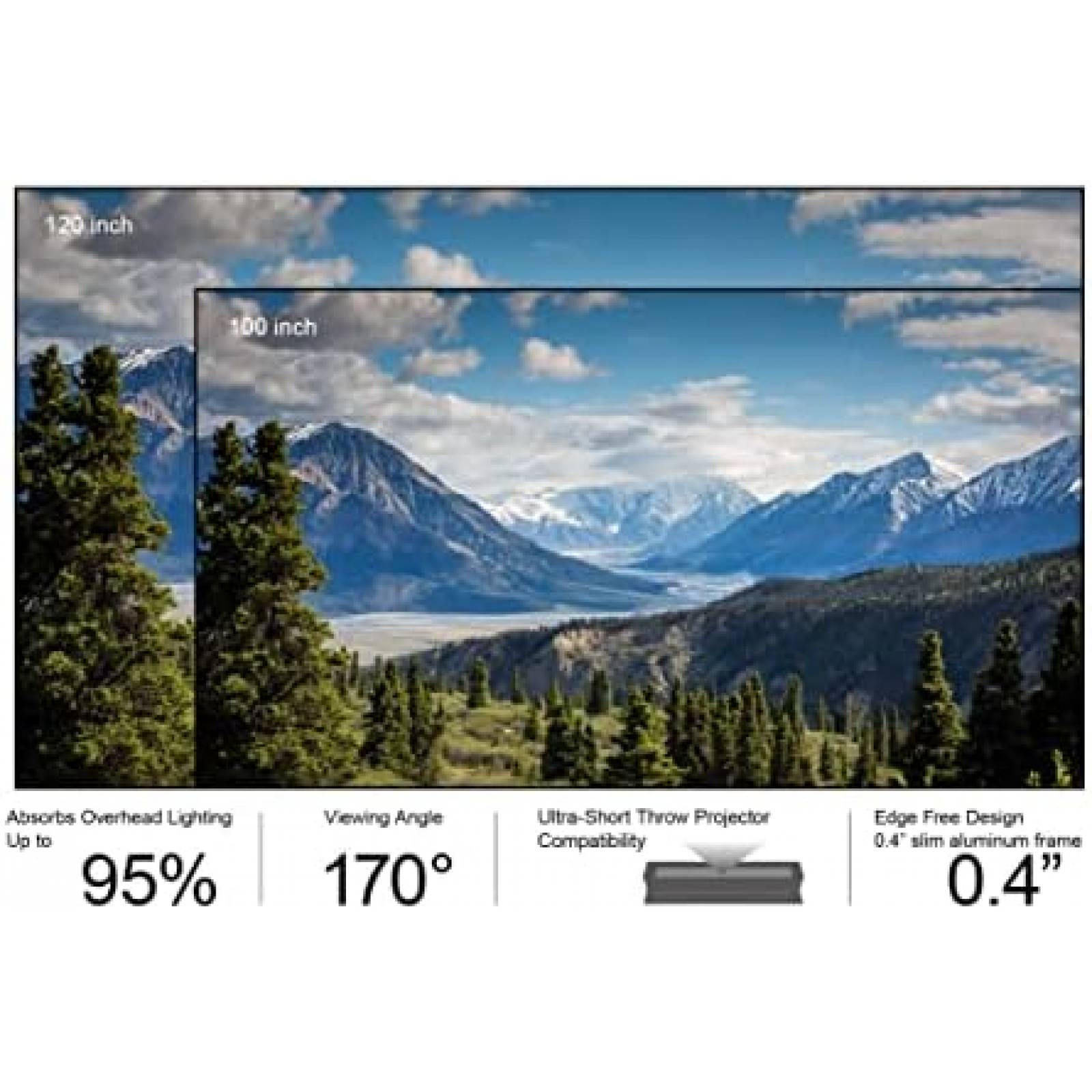 Pantalla de Proyeccion AWOL VISION ALR-C120 120" Marco Fijo