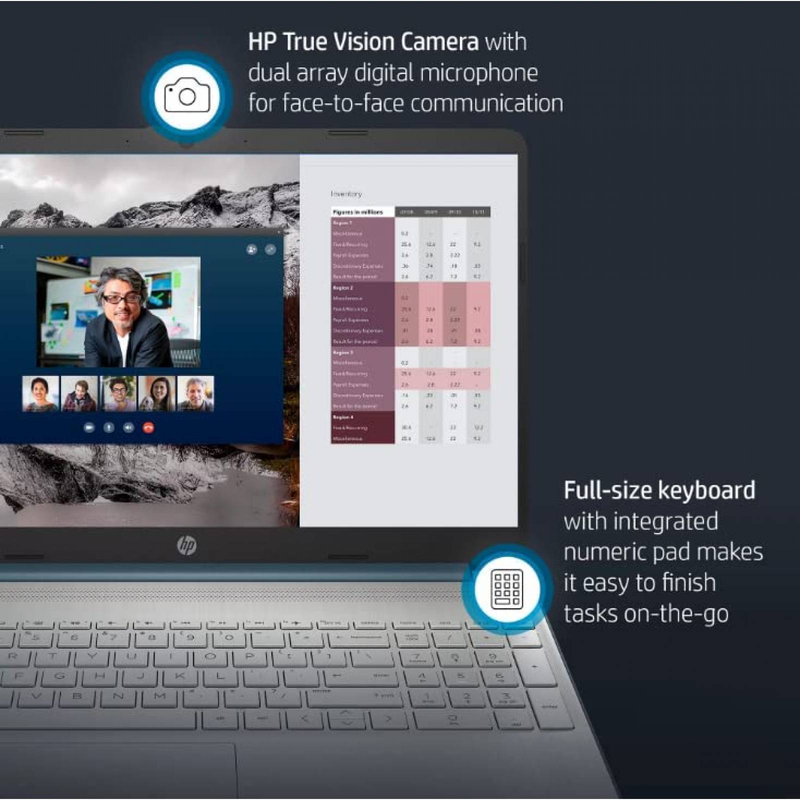 Laptop HP 15.6'' Ryzen 5 12GB RAM 1TB SSD 6 Core -Plata