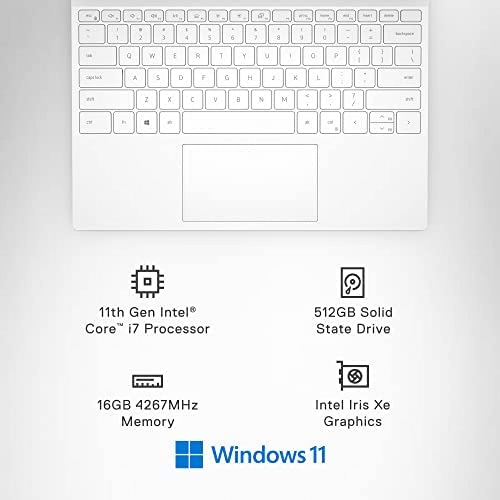 Laptop Dell XPS 13.4'' Intel Core i7 16GB 512GB -Blanco