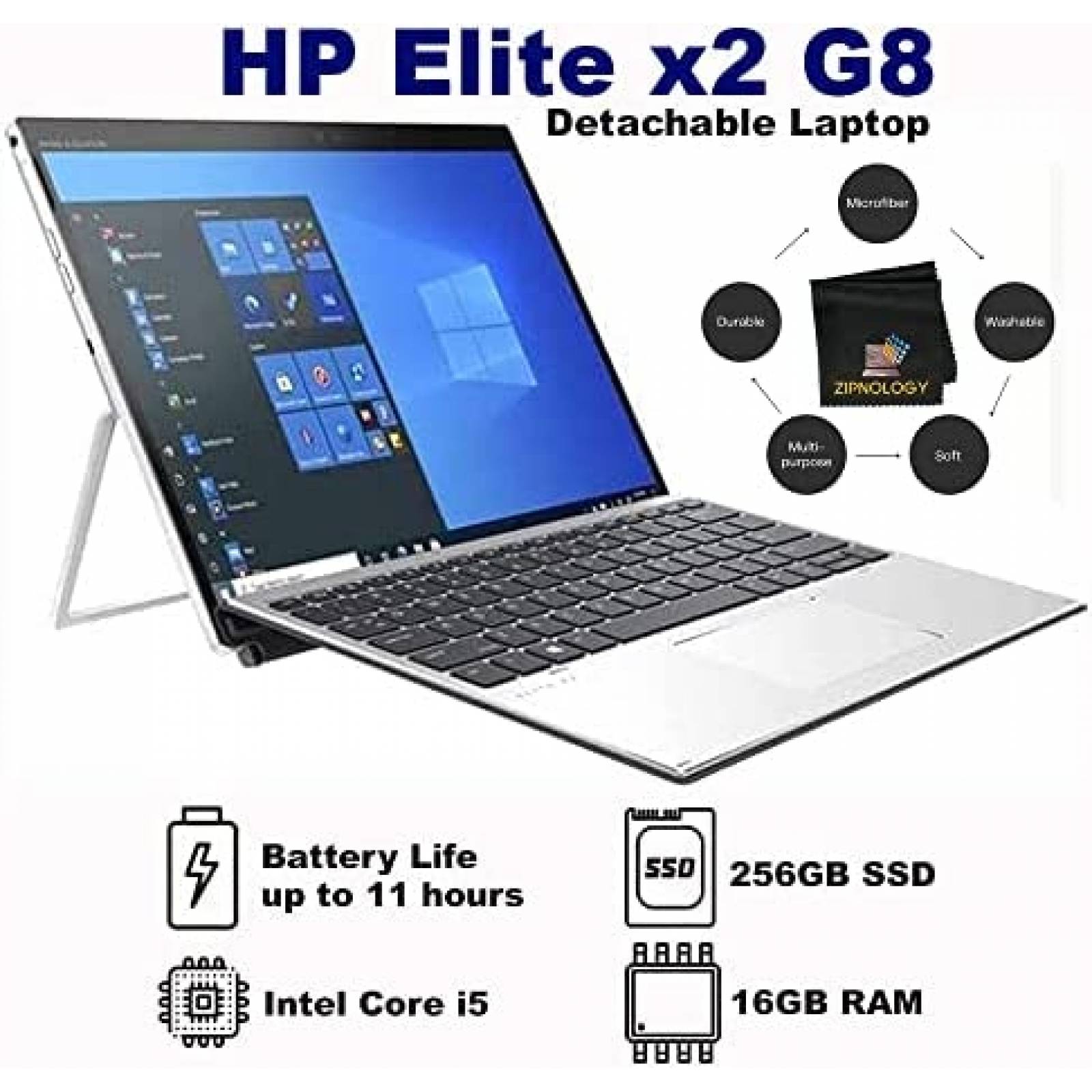 Laptop HP Elite X2 G8 13" Tactil con 16 GB RAM -Plata