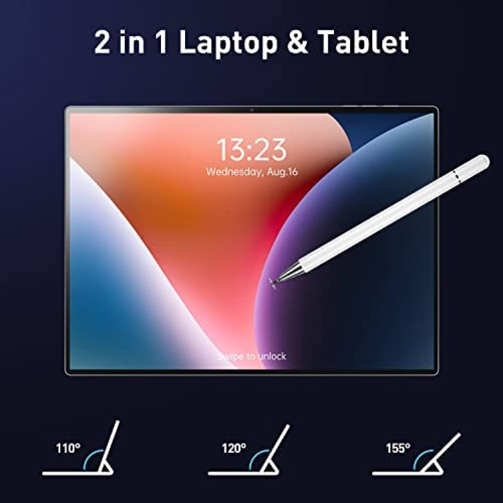 Tableta Windows con extraíble teclado, 11,6 pulgadas tablet Windows 10  Intel J4105 procesador 2 en 1, ordenador portátil con pantalla táctil de 6  GB +
