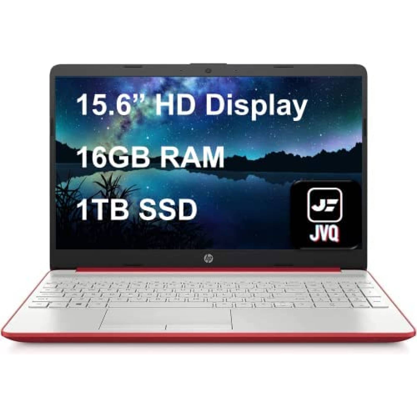 Laptop HP 15.6'' Pentium Silver 4 Cores 16GB RAM 1TB Rojo