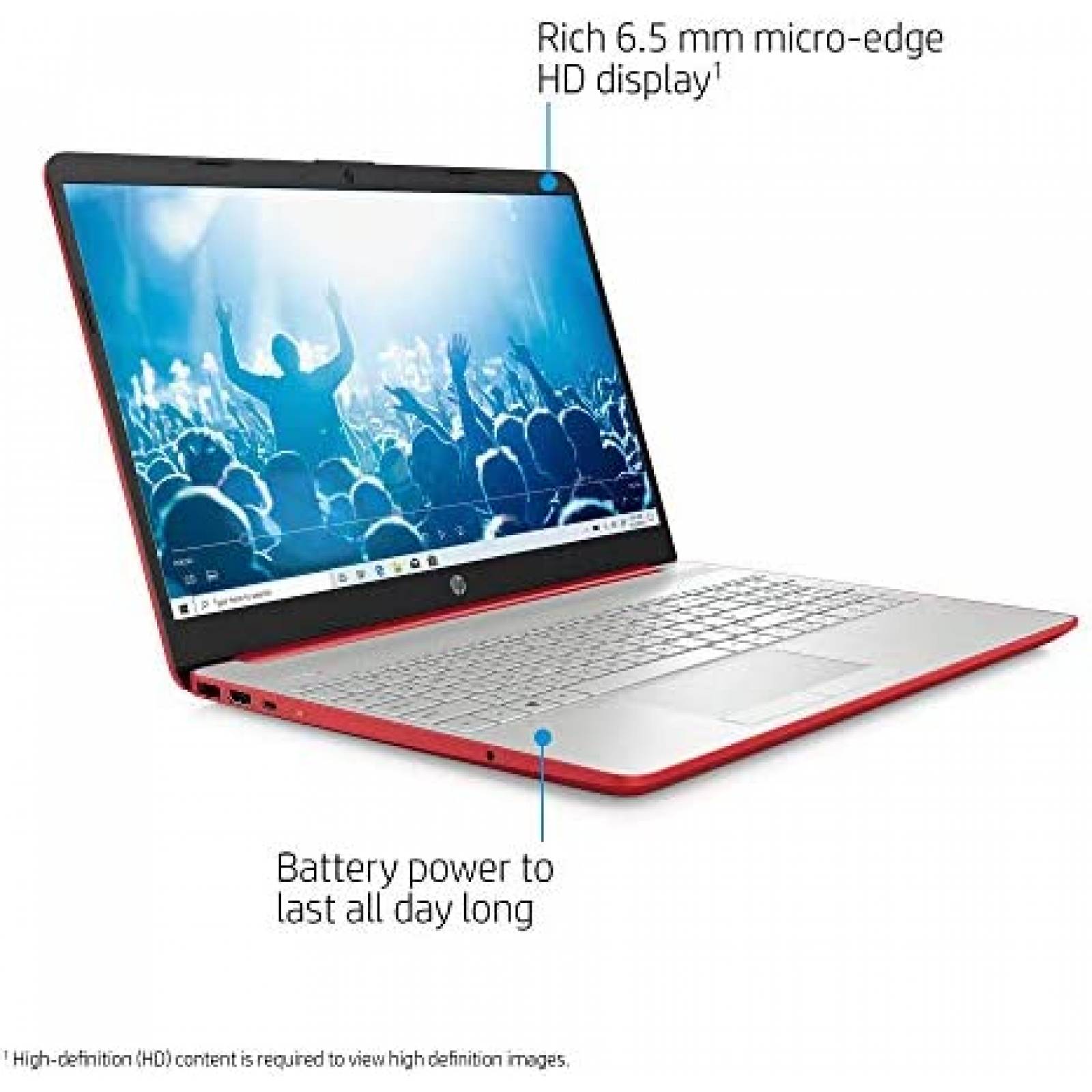 Laptop HP Pavilion 15.6'' Intel Pentium 8GB RAM 128GB -Rojo