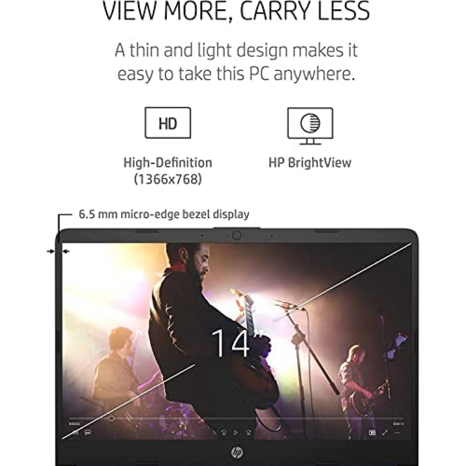 Laptop HP 14 14'' AMD 3000 Series 32GB RAM 1TB SSD -Rosa