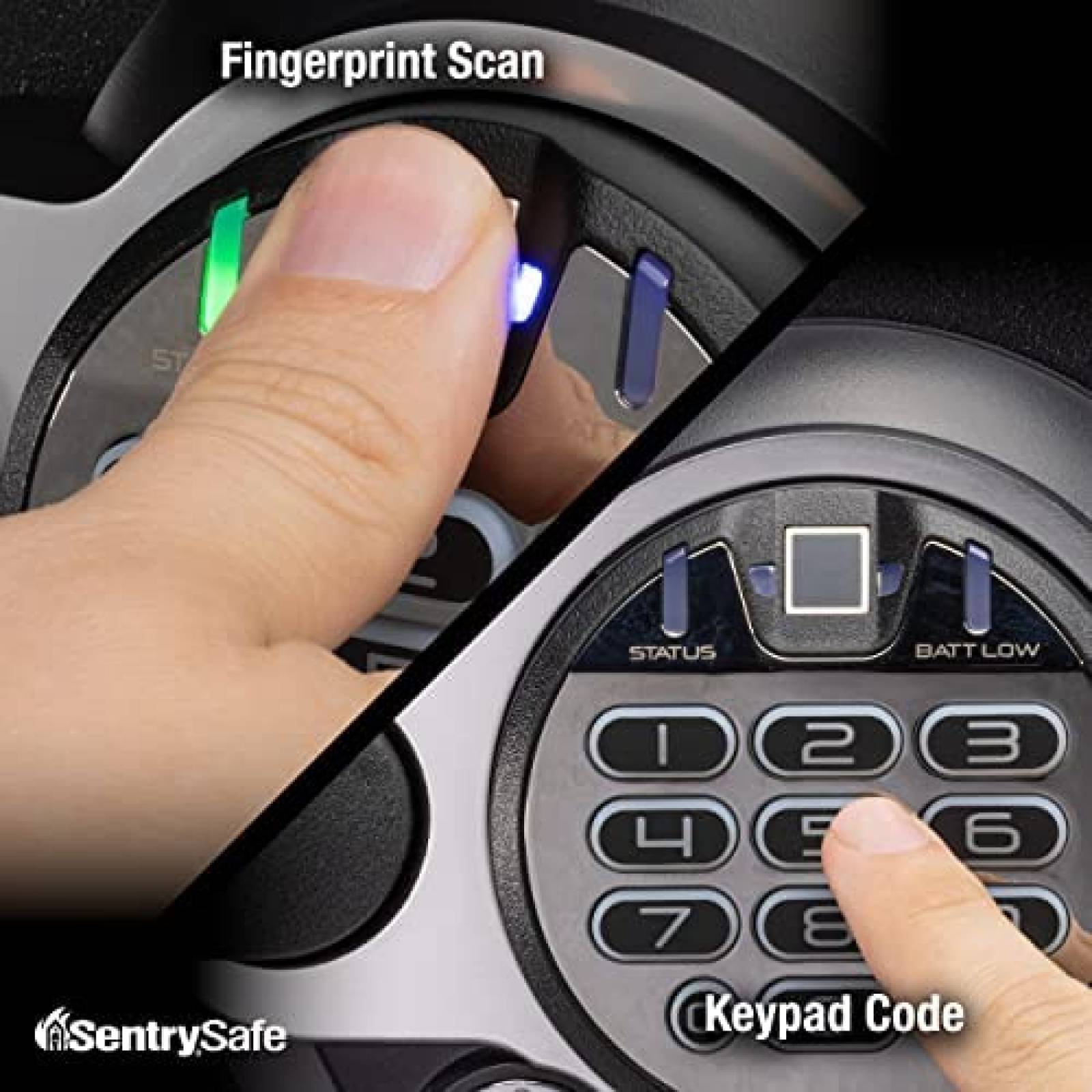 Caja de Seguridad SentrySafe Bloqueo Biometrico -Negro