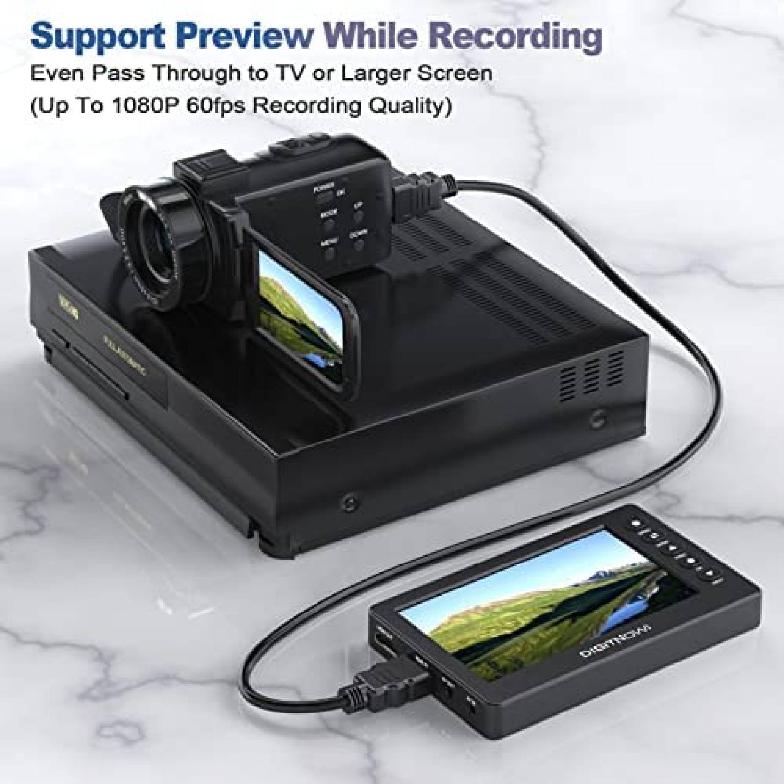 Convertidor de Video Digitnow con LCD 5'' OLED -Negro