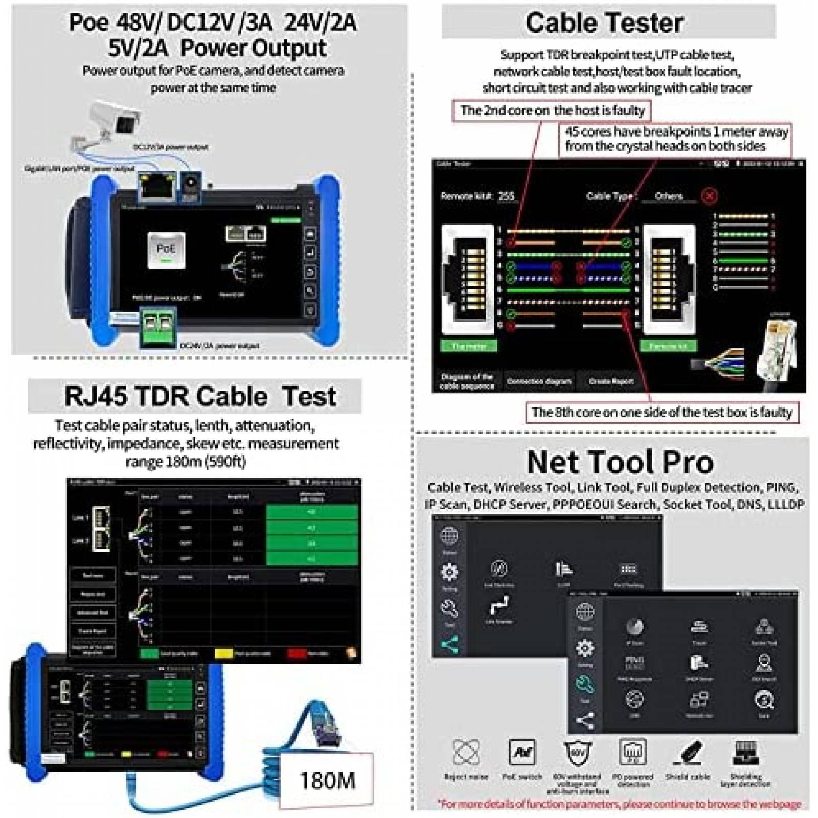 Monitor Portatil Rsrteng CCTV 8K 32MP AHD HDMI -Negro