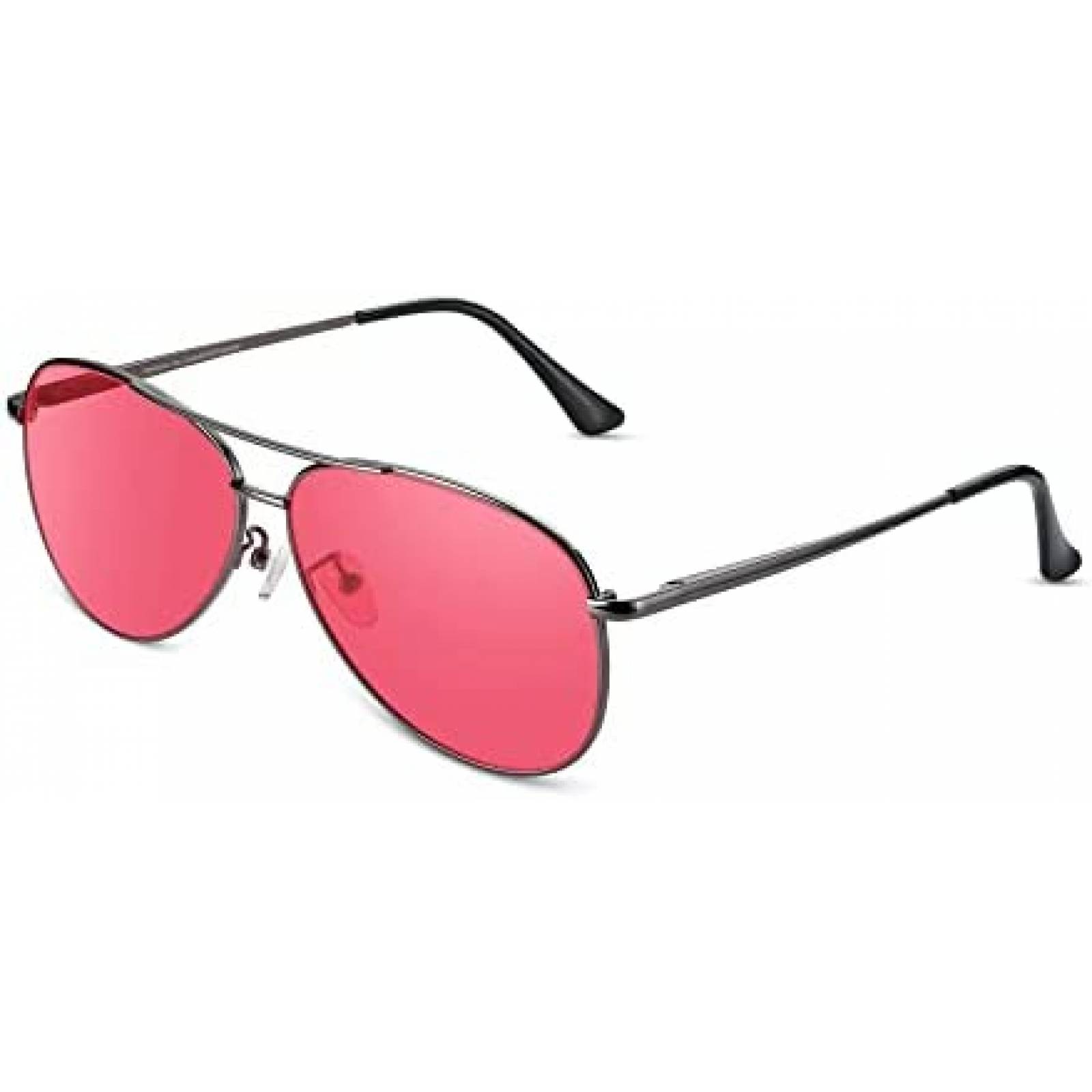 Lentes de Sol Pilestone Estilo Aviador Para Hombre -Rojo