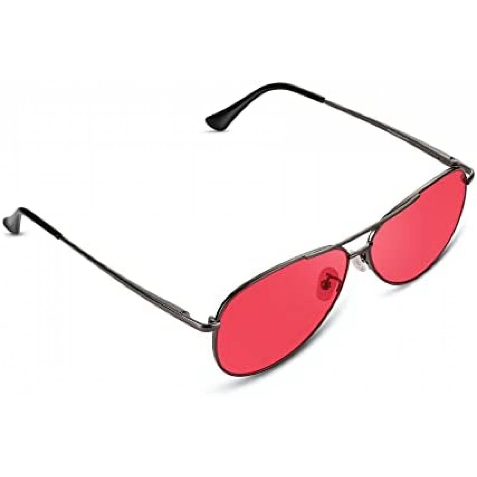 Lentes de Sol Pilestone Estilo Aviador Para Hombre -Rojo