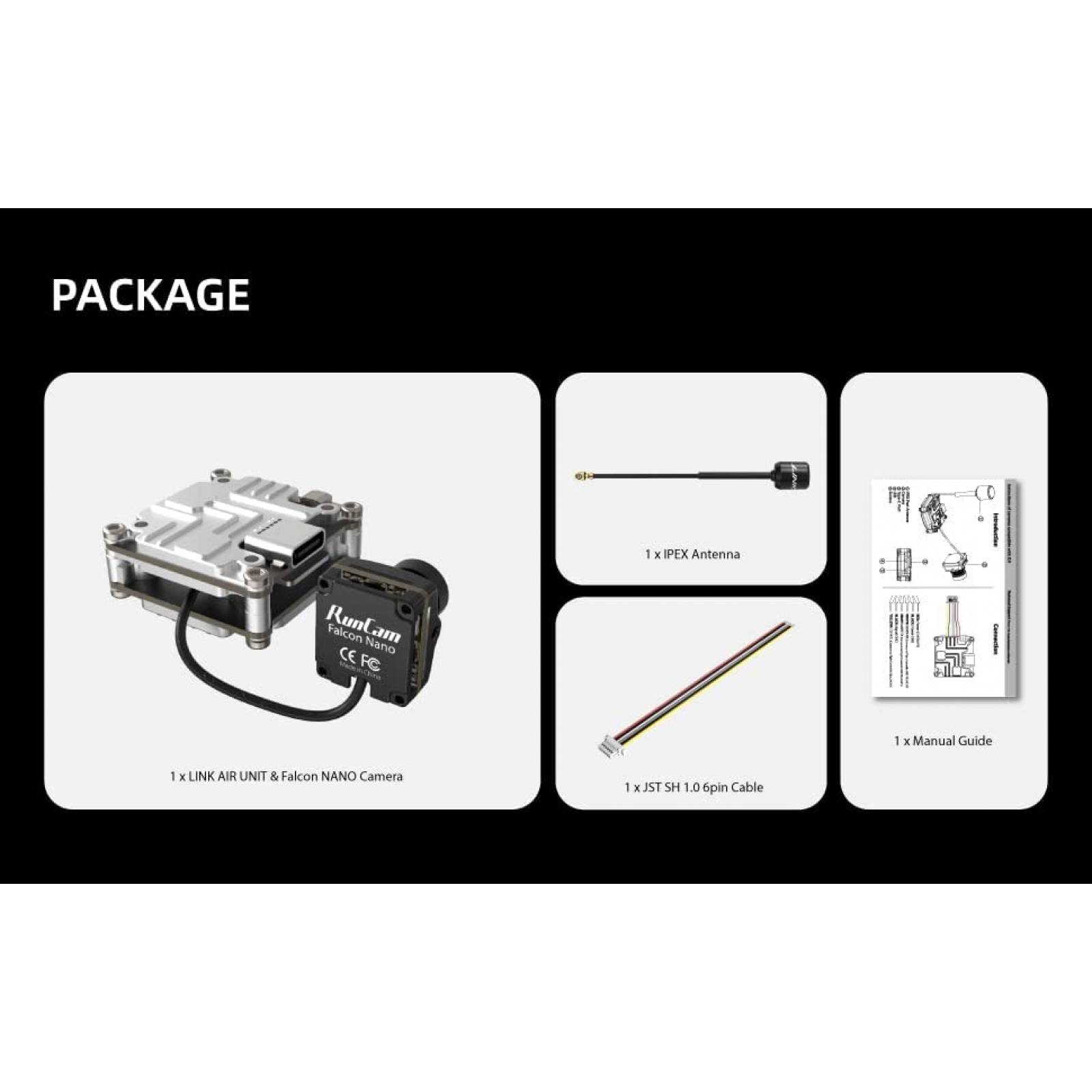 Kit De Camara Digital RunCam Con Nano FPV de 1080p -Negro