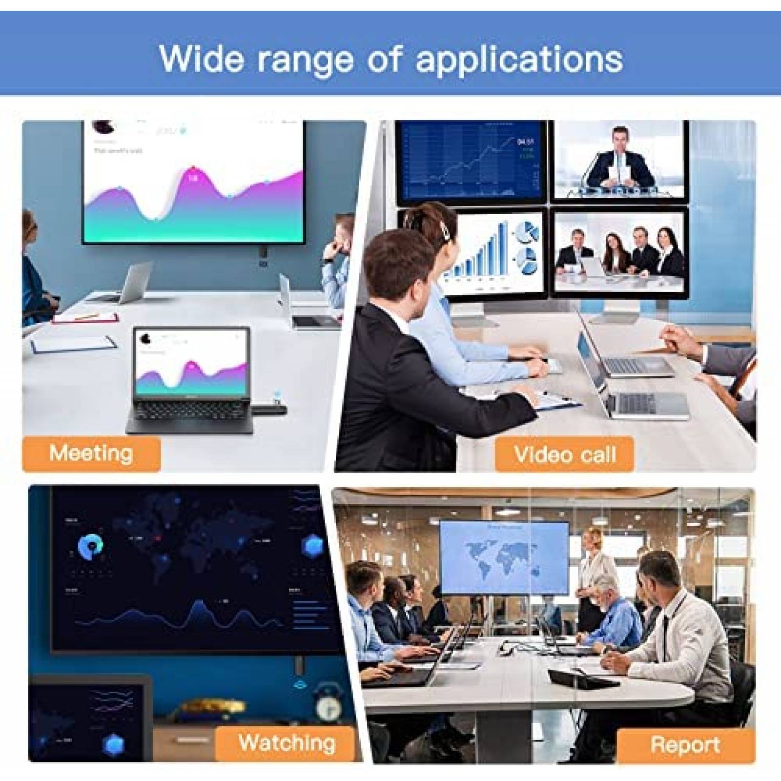 Transmisor y Receptor HDMI Inalambrico GUSSLM 4K30Hz HD