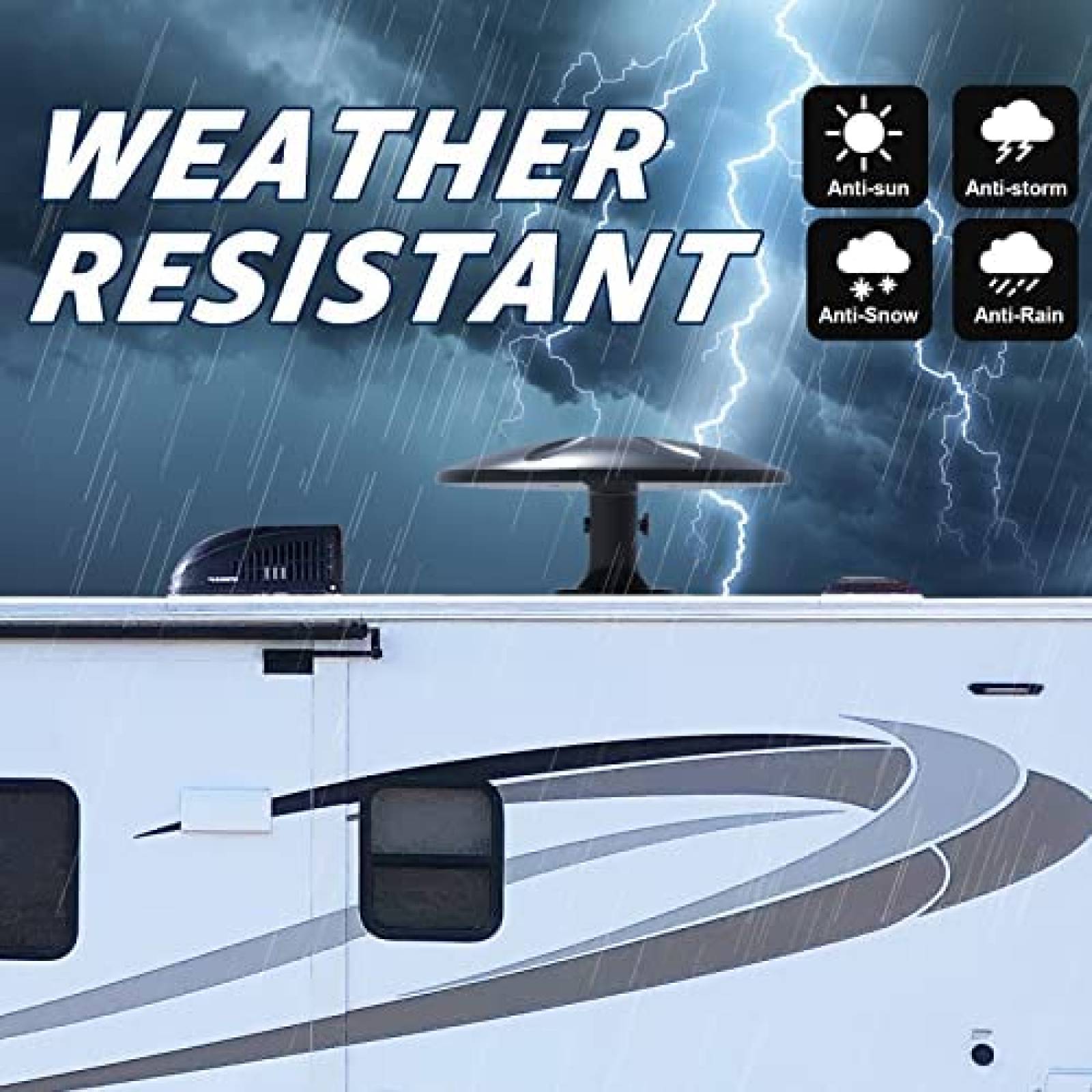 Antena Satelital DTB TECH de 75Ohm para TV HD -Negro