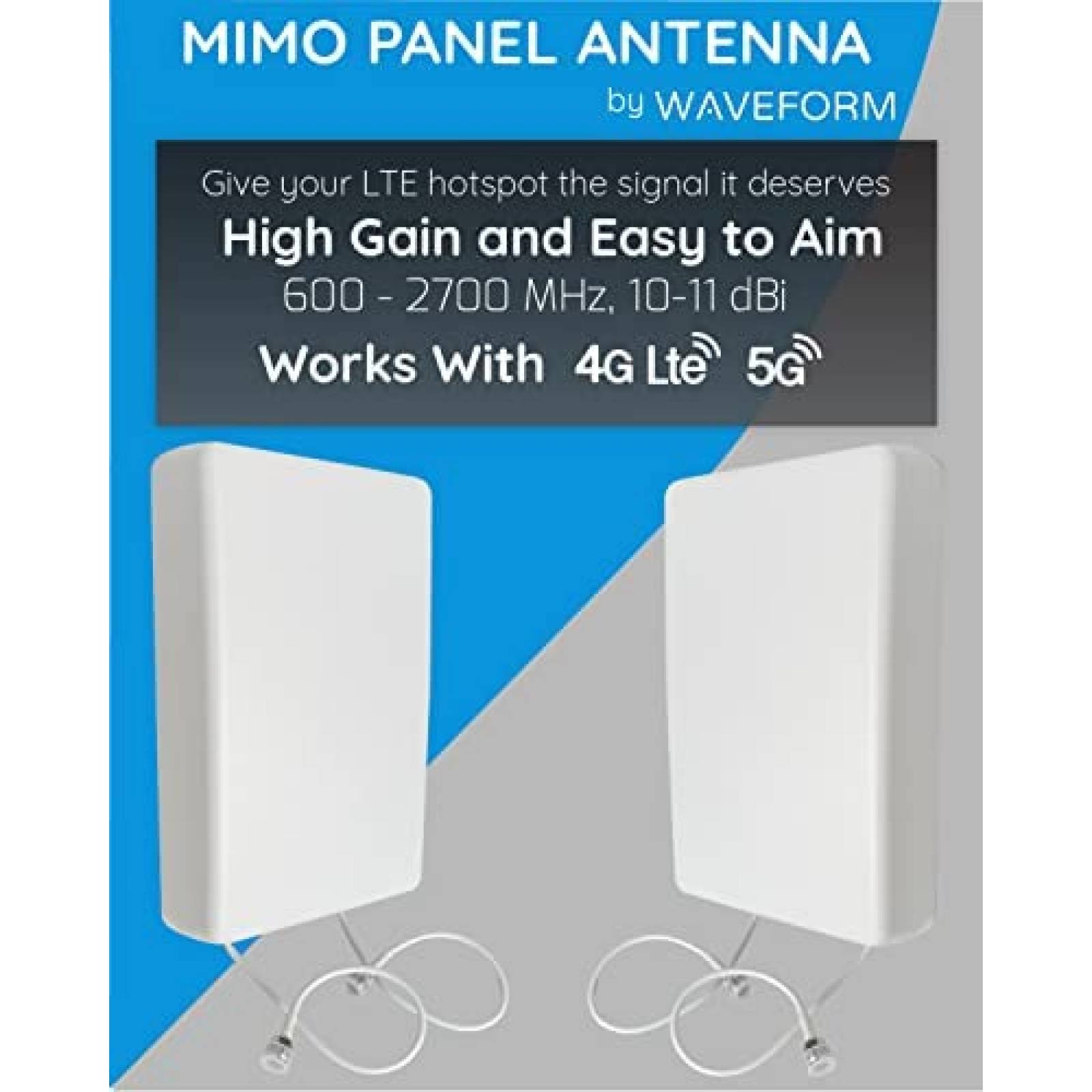 Antena para Exterior Waveform MIMO 600-2700MHz para Módem 4G