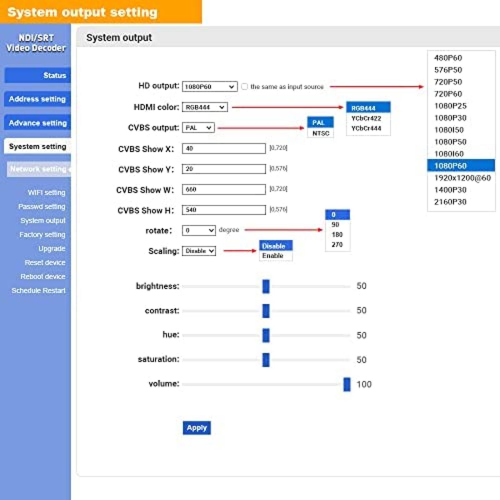 Convertidor de Video URayCoder para Streaming H.264-5 -Negro