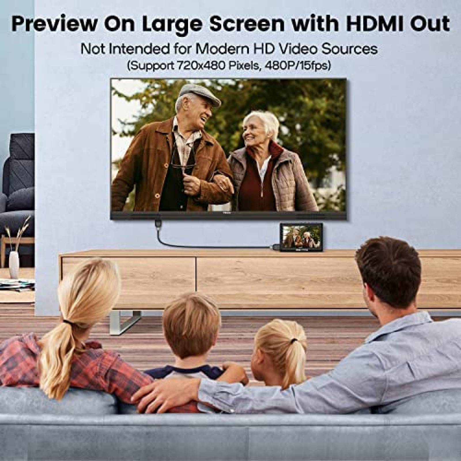 Convertidor de Video RichHomie VHS a MP4 Digital -Negro