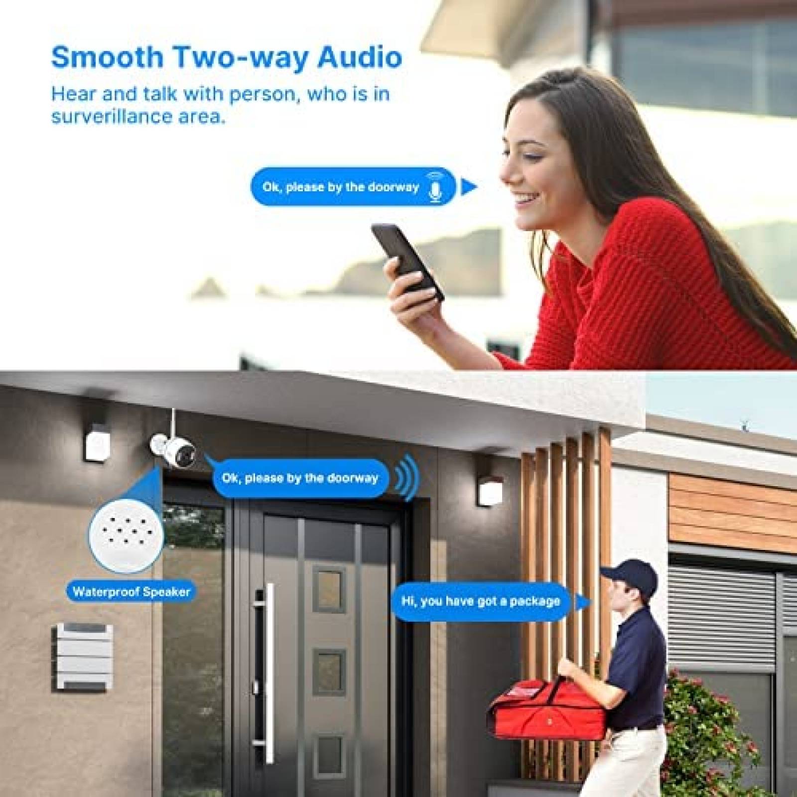 Sistema de Vigilancia Hiseeu NVR 1TB con 4 Camaras Exterior