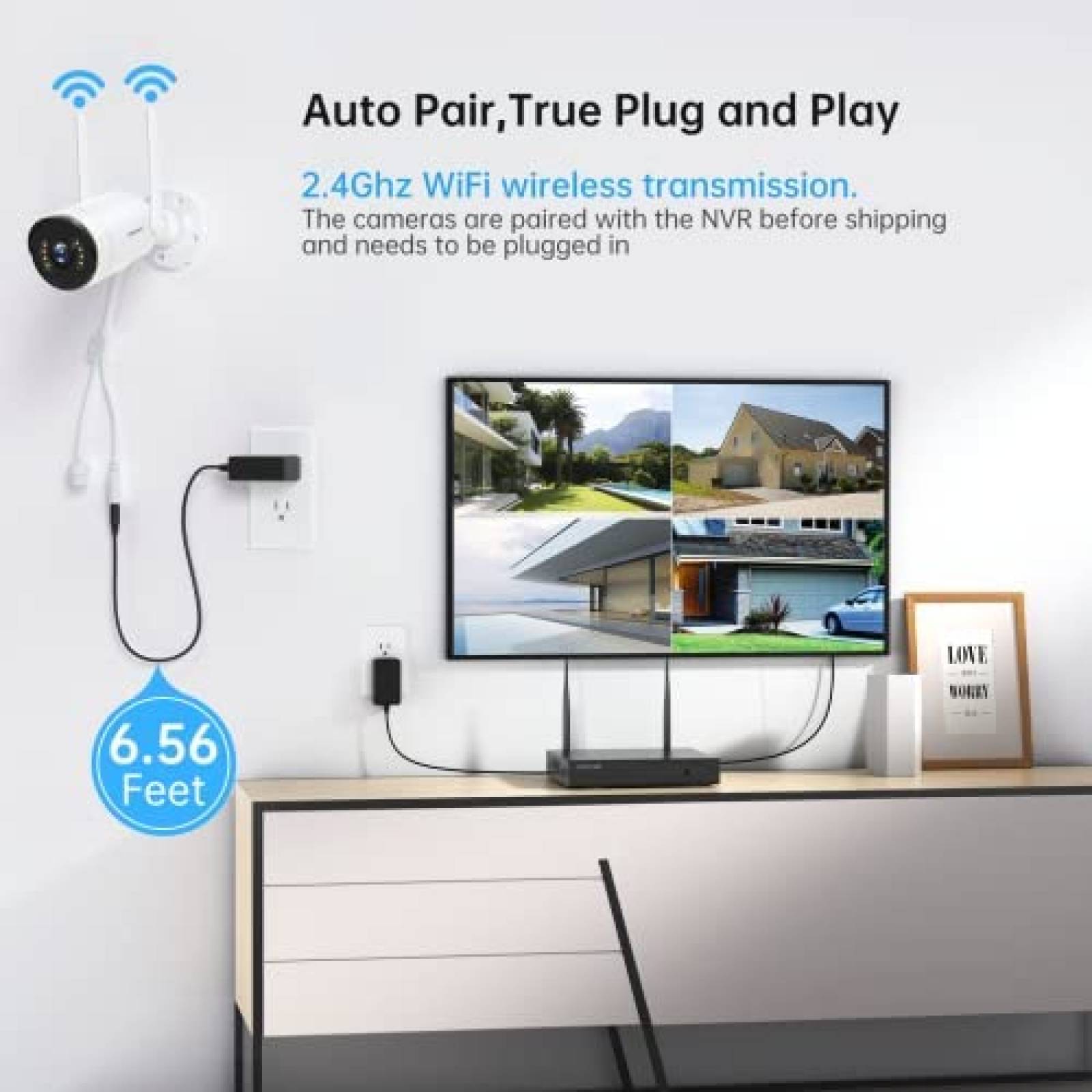 Sistema de Vigilancia SMONET CCTV DVR con 4 Camaras WiFi