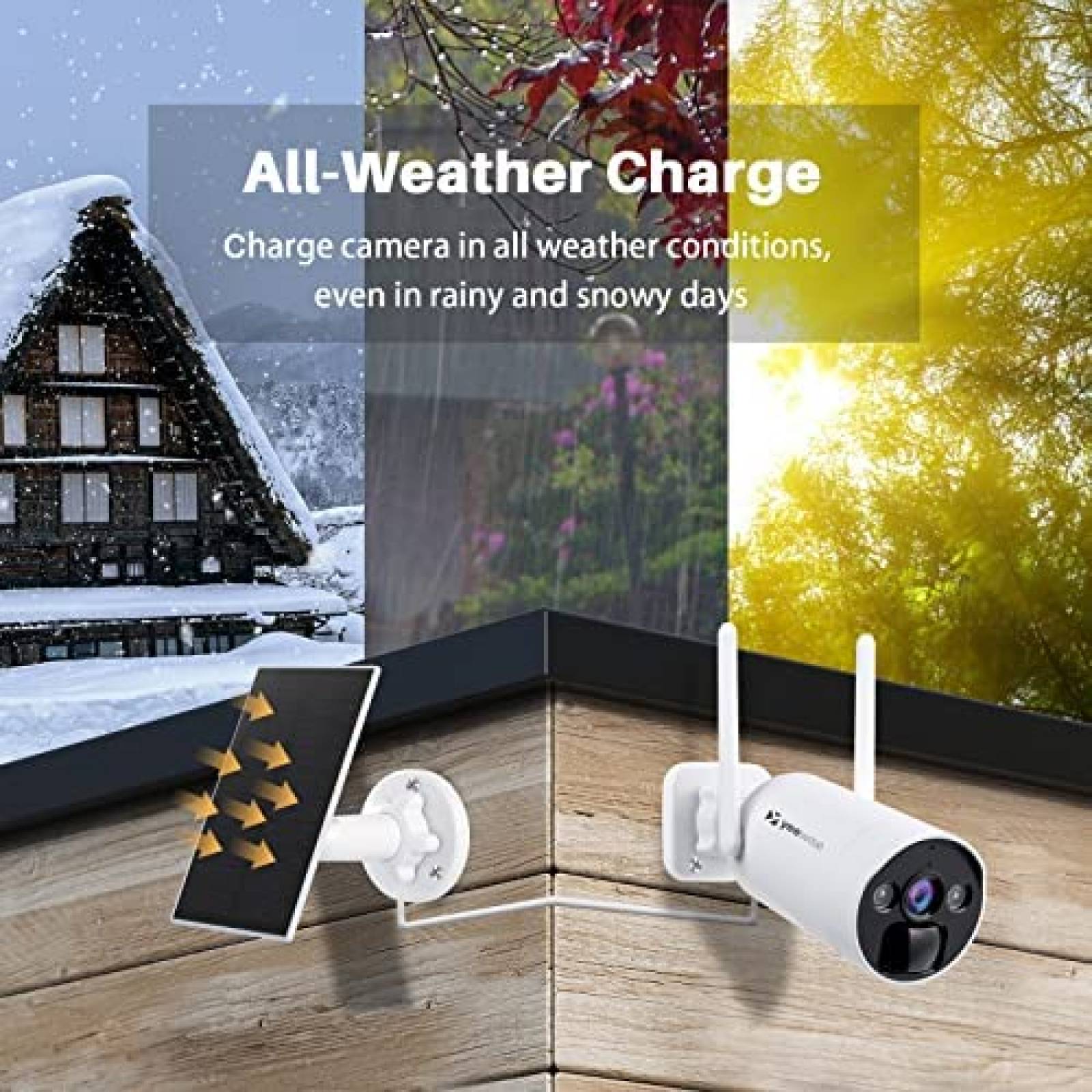 Sistema de Vigilancia Yeewise de 4 Camaras 4MP -Blanco