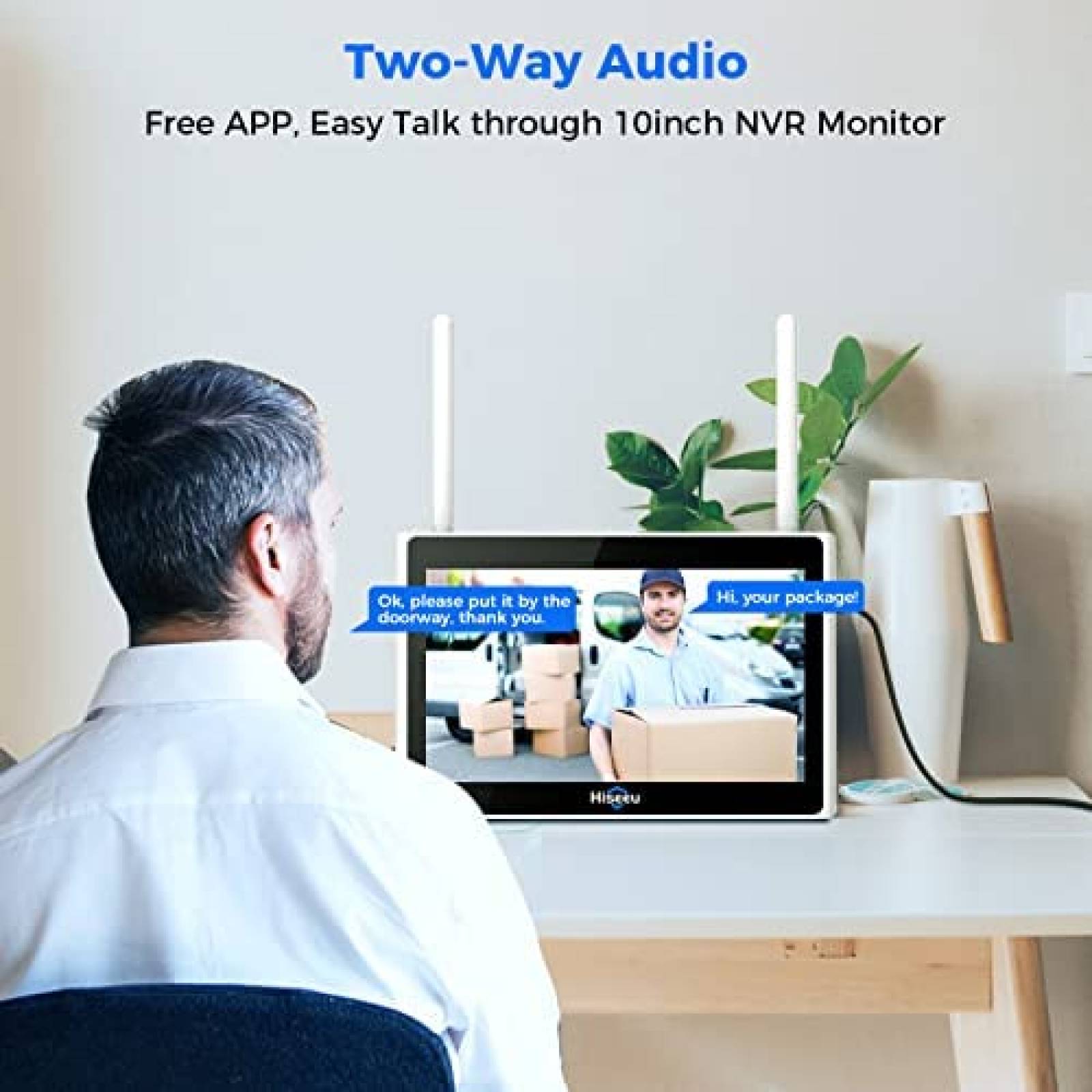 Sistema de Vigilancia Hiseeu con 4 Camaras y Monitor