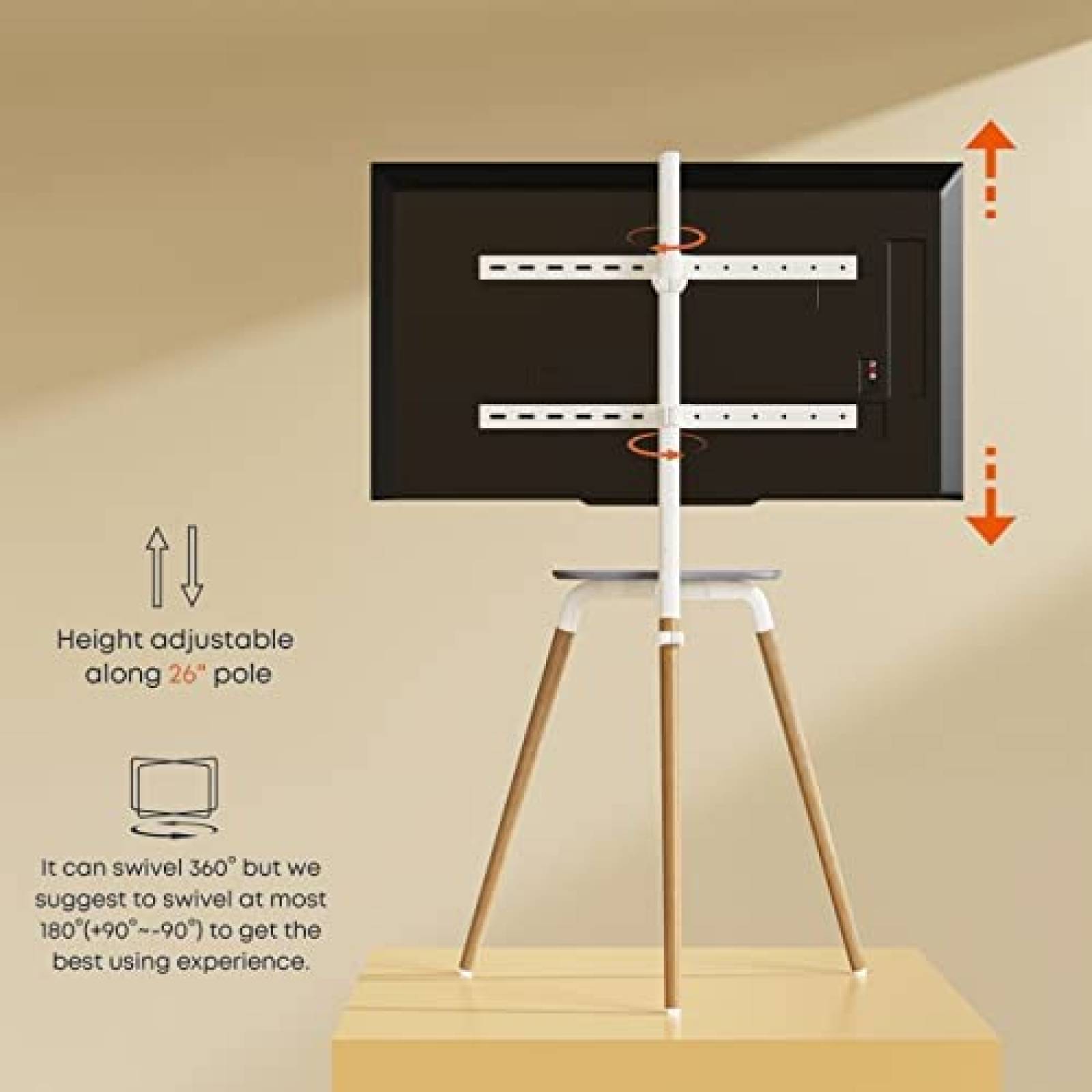 Soporte para TV PUTORSEN ATS-3W Tripie 45-65" 45Kg -Blanco