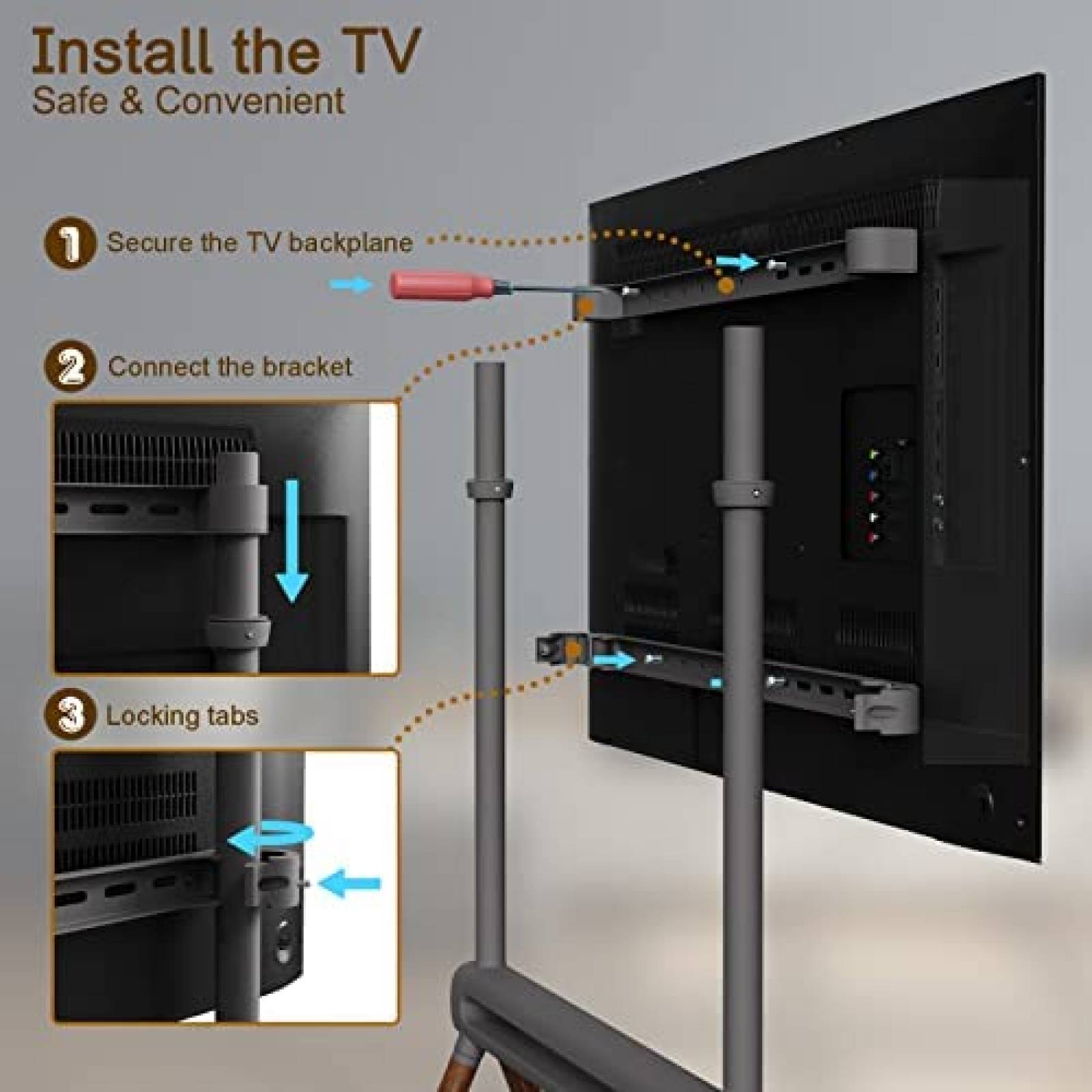 Tripie para TV Putorsen de 49 a 70'' Ajustable -Madera