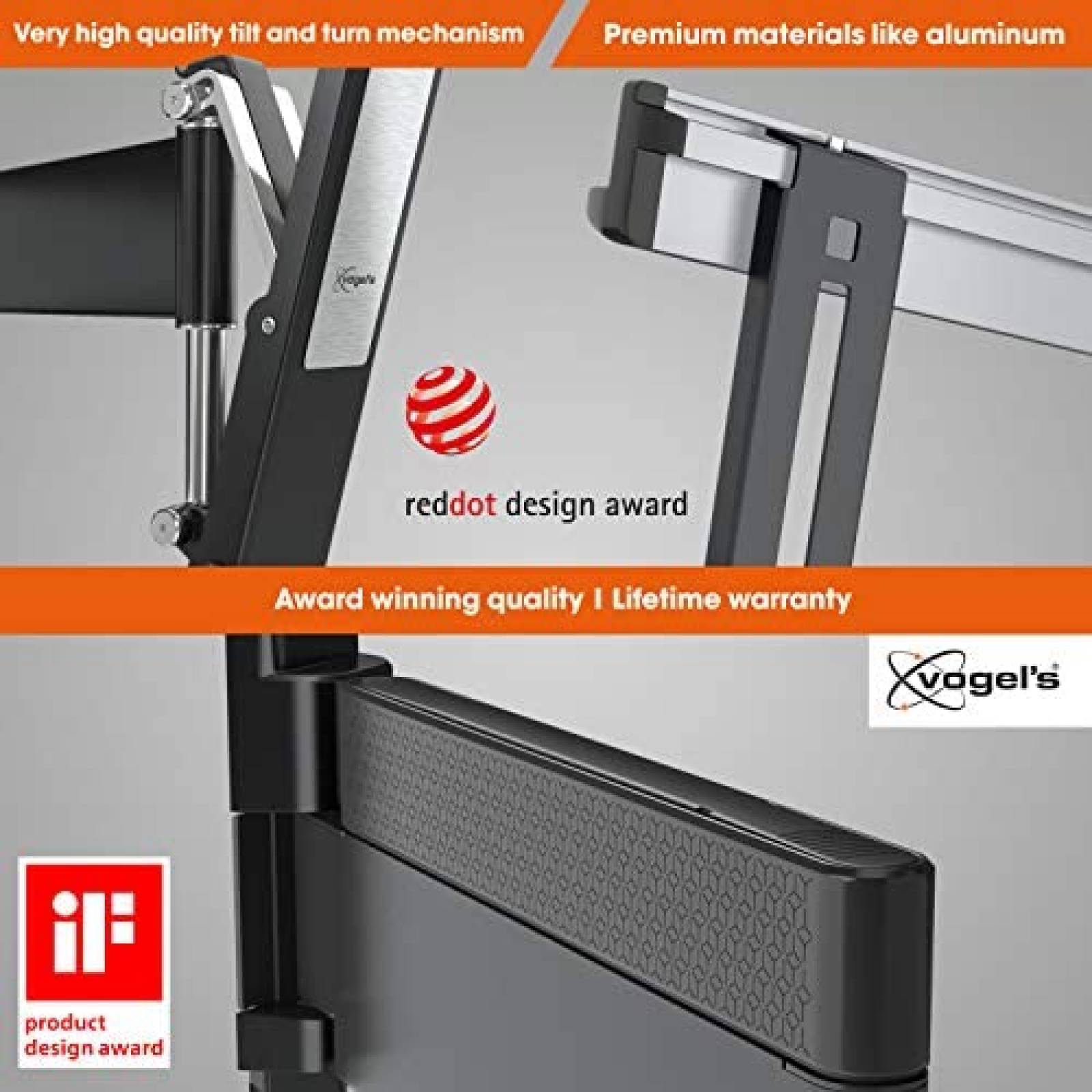 Soporte para TV Vogel's THIN 550 40 a 100'' Max 70Kg -Negro