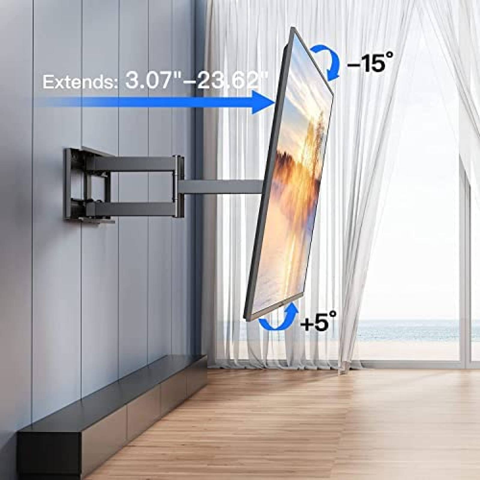 Soporte de Pared PERLESMITH TV 50-95"Ajustable Articulable