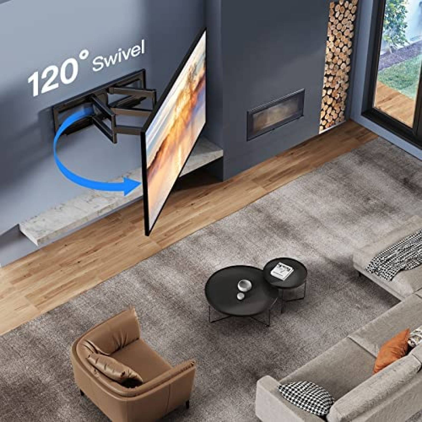Soporte de Pared PERLESMITH TV 50-95"Ajustable Articulable