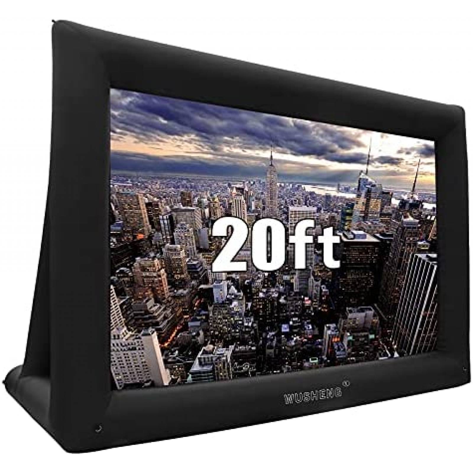 Pantalla Proyector WUSHENG 6m Lavable con Soplador -Negro