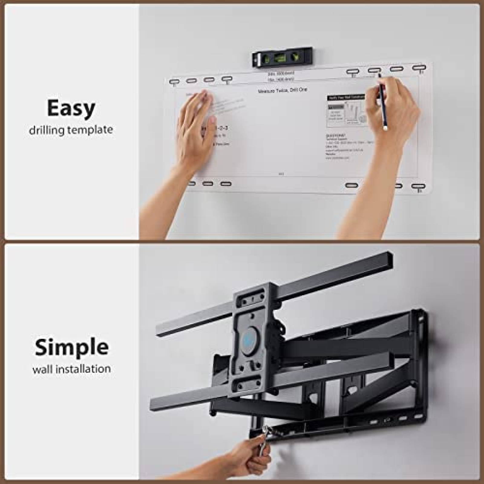 Soporte para TV Pipishell 50-95'' Doble Inclinacion Ext 29''