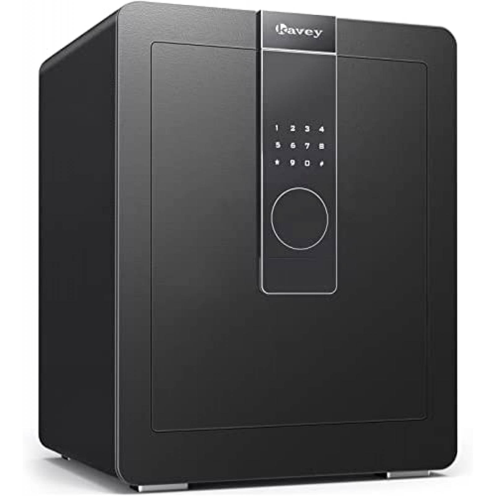 Caja de Seguridad Kavey 2 Teclado Digital y Alarma -Negro