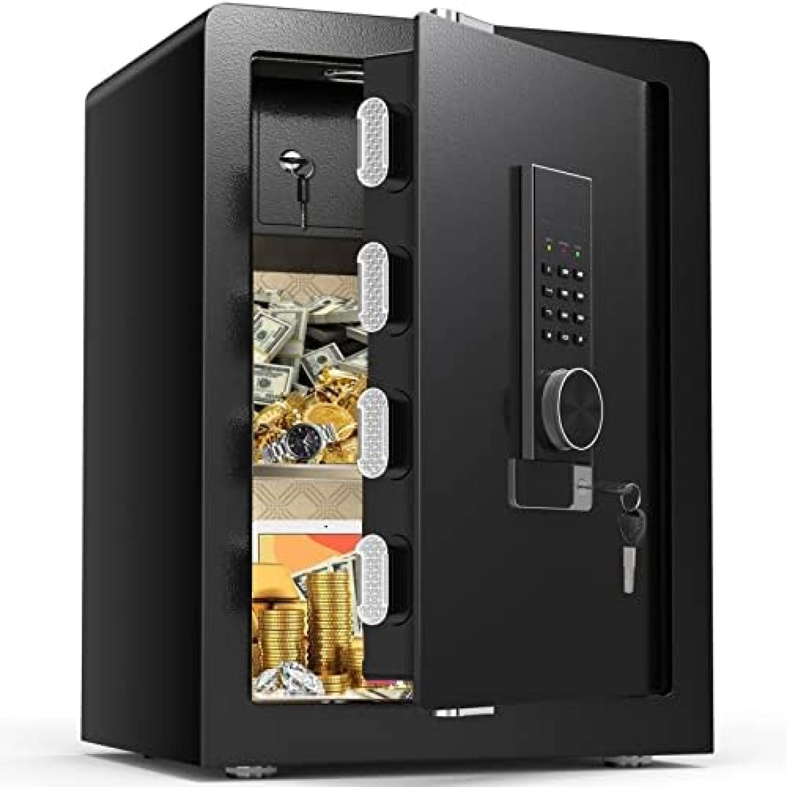 Caja de Seguridad Marcree Teclado Digital Alarma Dual -Negro