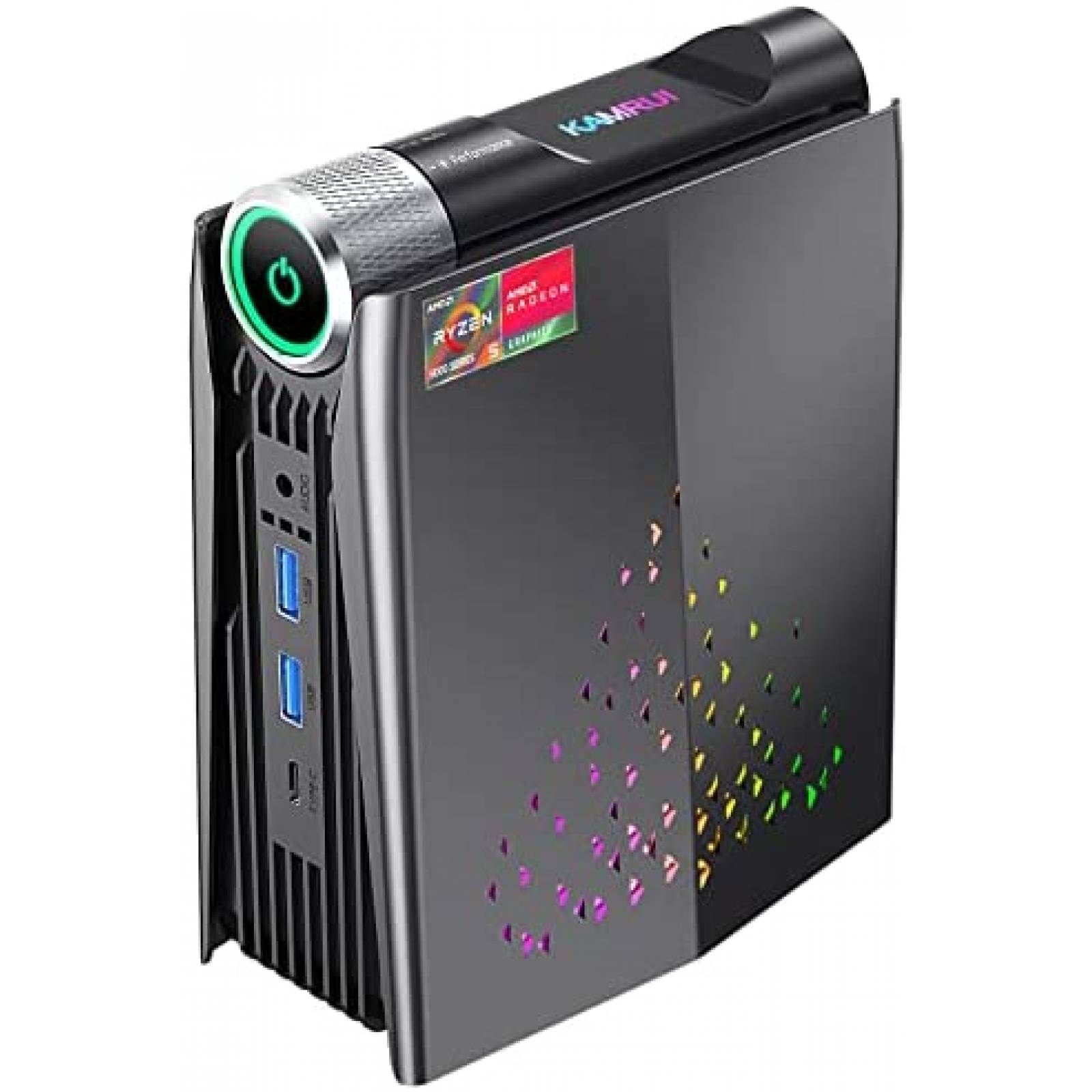 Mini PC KAMRUI AMD R5 16GB 512GB Windows 11 Pro -Negro