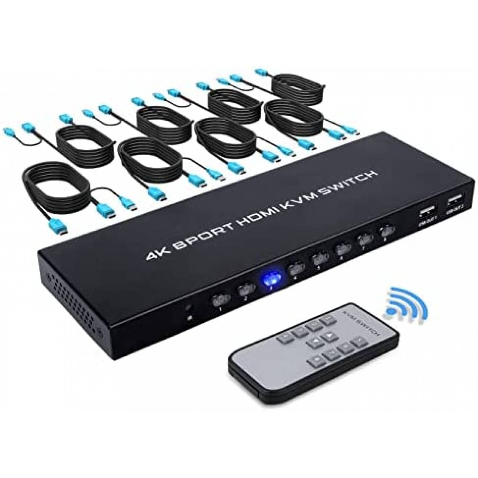 Switch KVM TCNEWCL Conmutador 8 Puertos 1 Monitor HDMI 4K