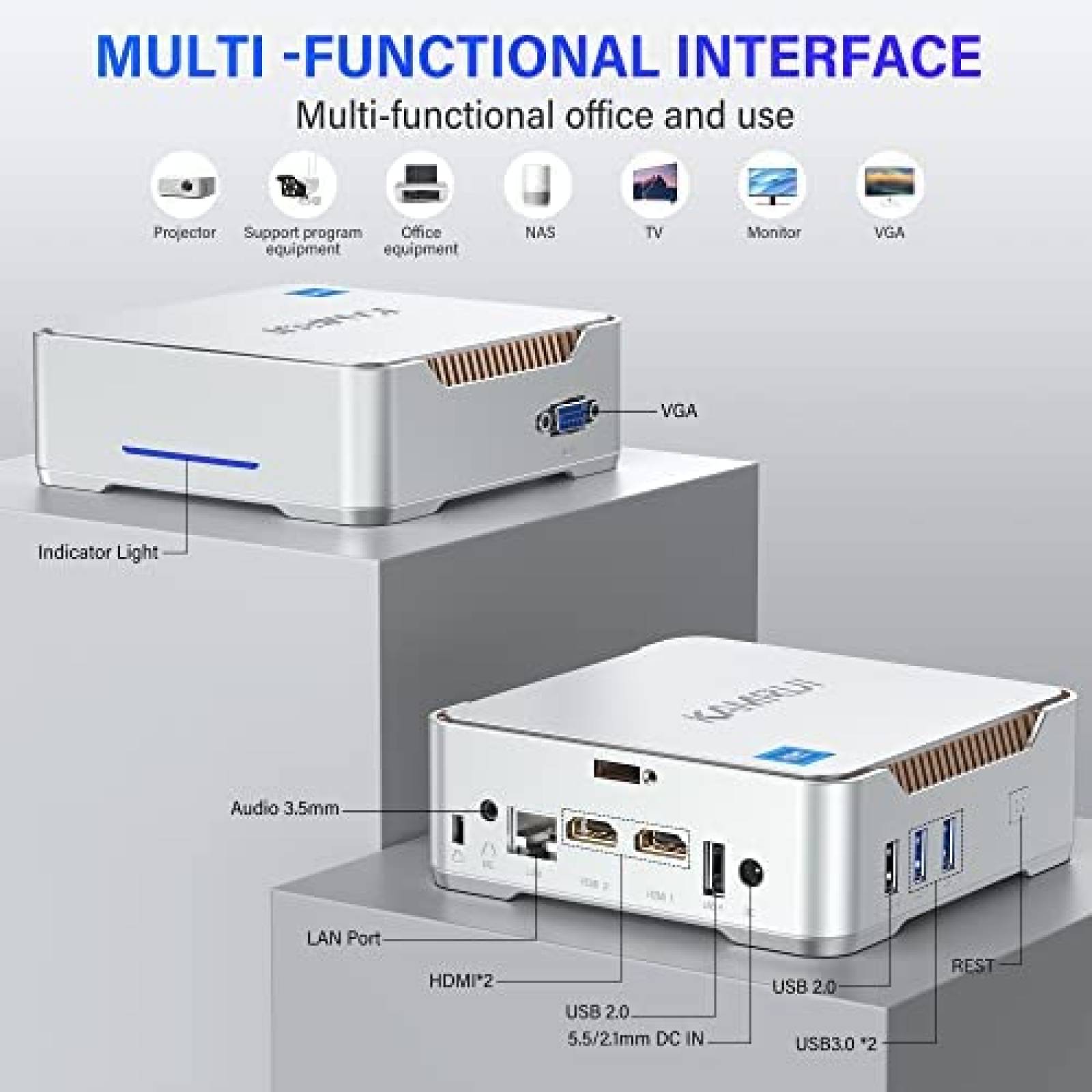 Mini PC KAMRUI Intel Alder Lake- N95 16GB 512GB W11P -Blanco