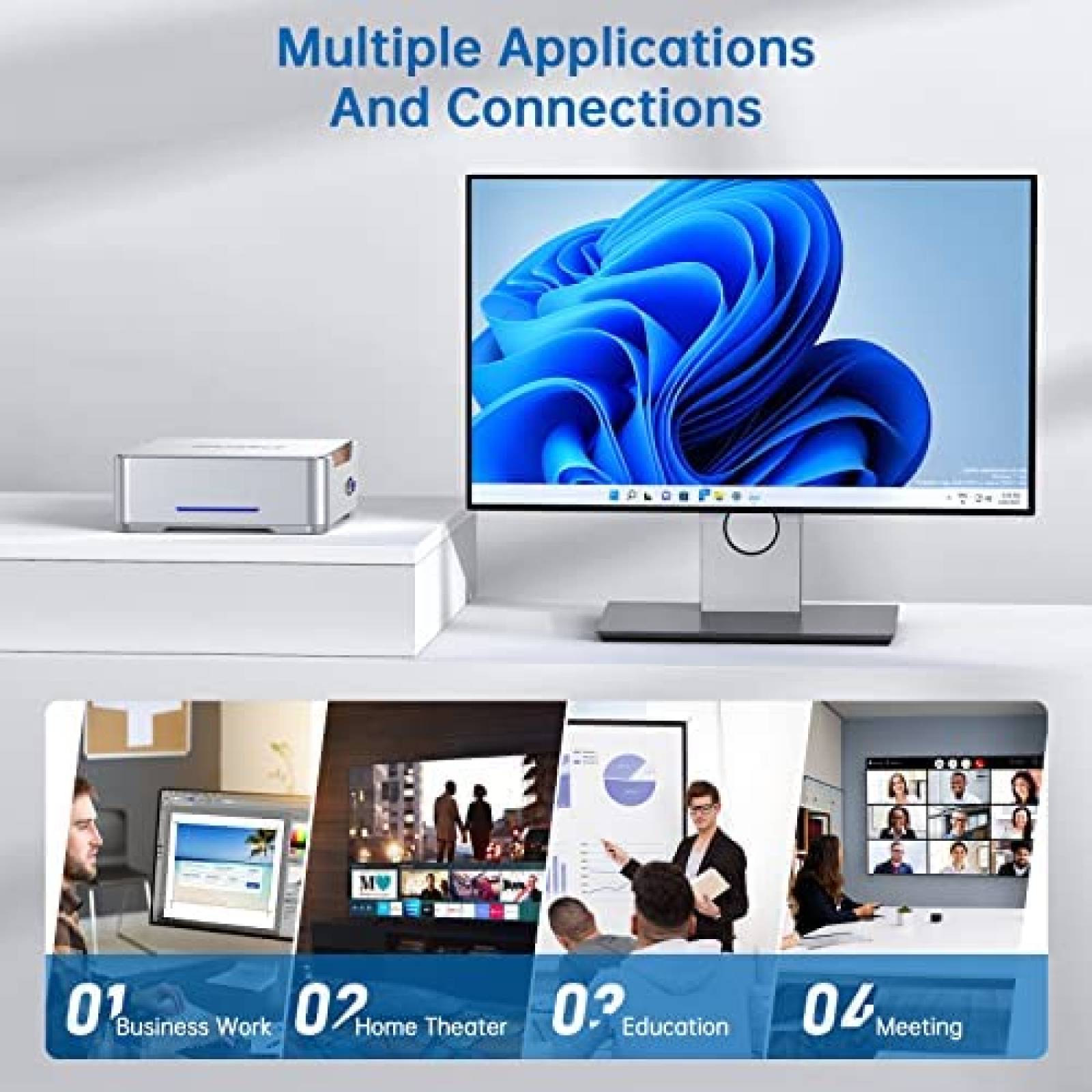 Mini PC KAMRUI Intel Alder Lake- N95 16GB 512GB W11P -Blanco