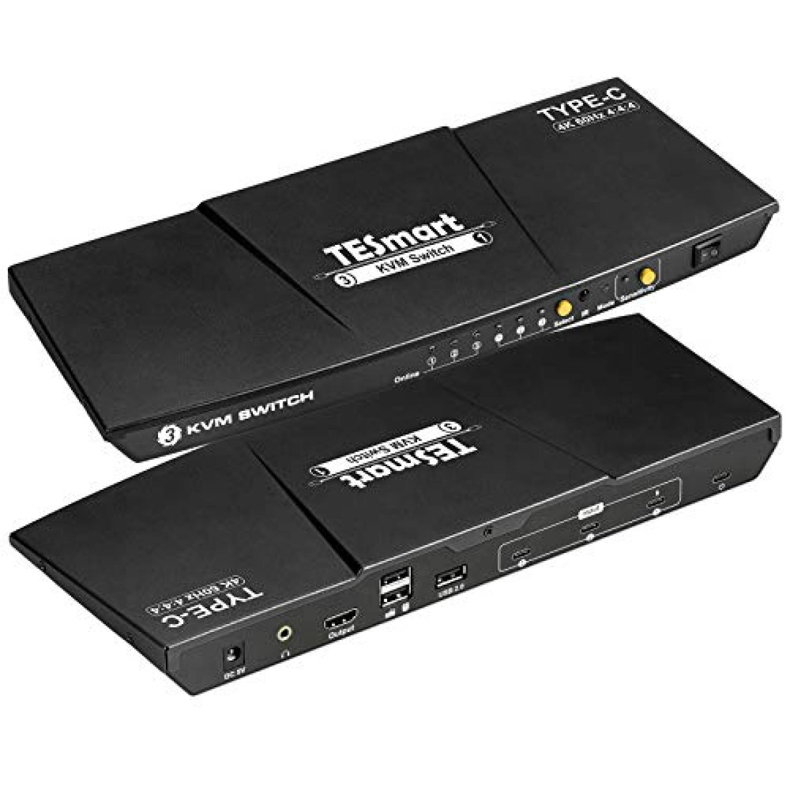 Switch KVM TESmart Conmutador 3 Puertos USB-C Monitor HDMI