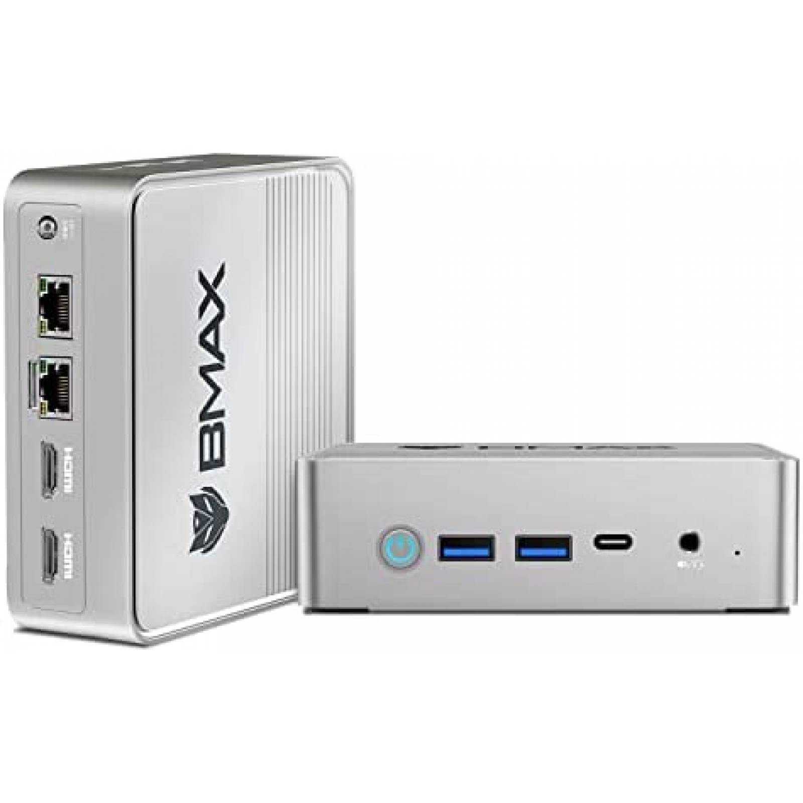 Mini PC Bmax Intel N5095 16GB 512GB Windows 11 Pro -Plata