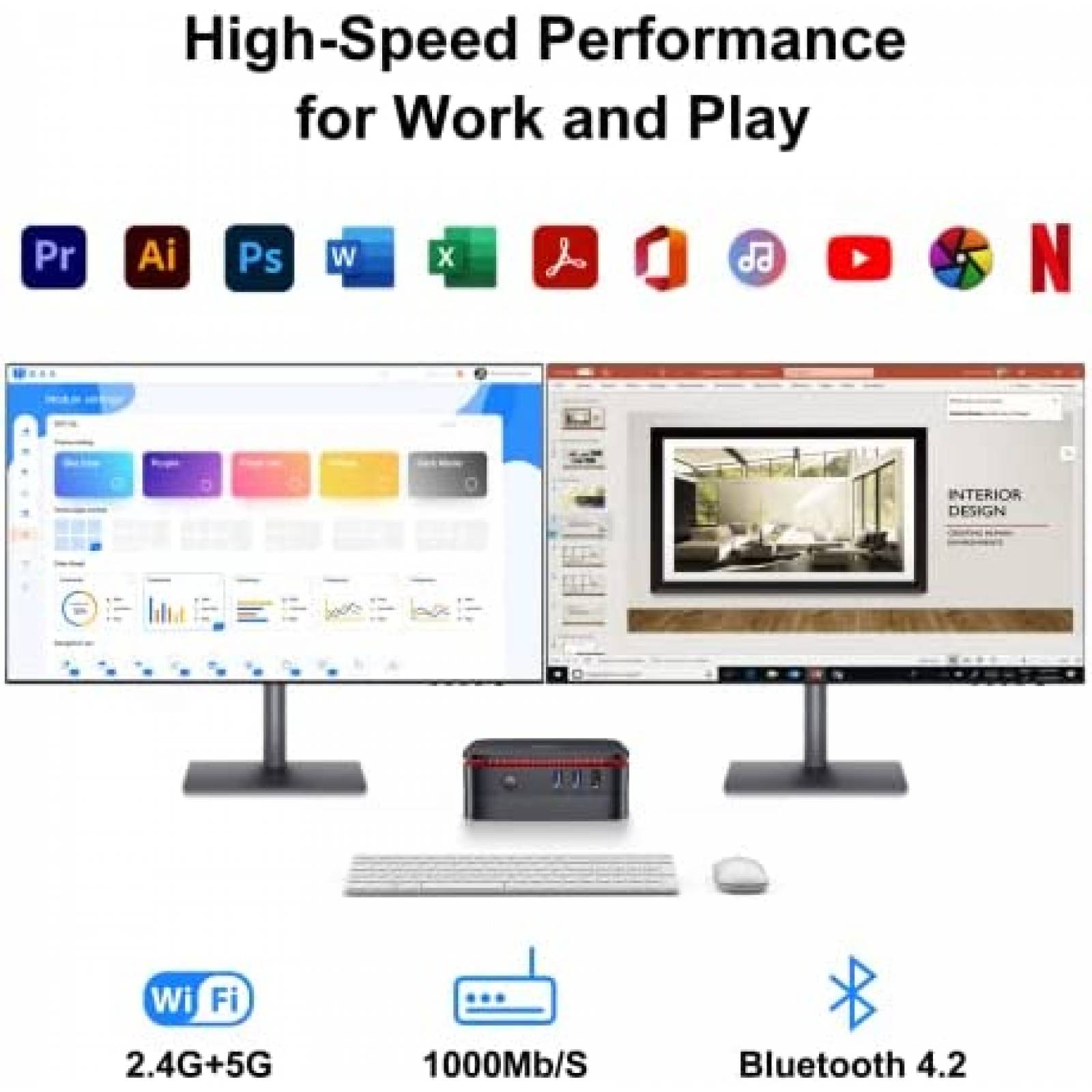 Mini PC Blackview MP60 N5095 16GB 512GB Windows 11 Pro