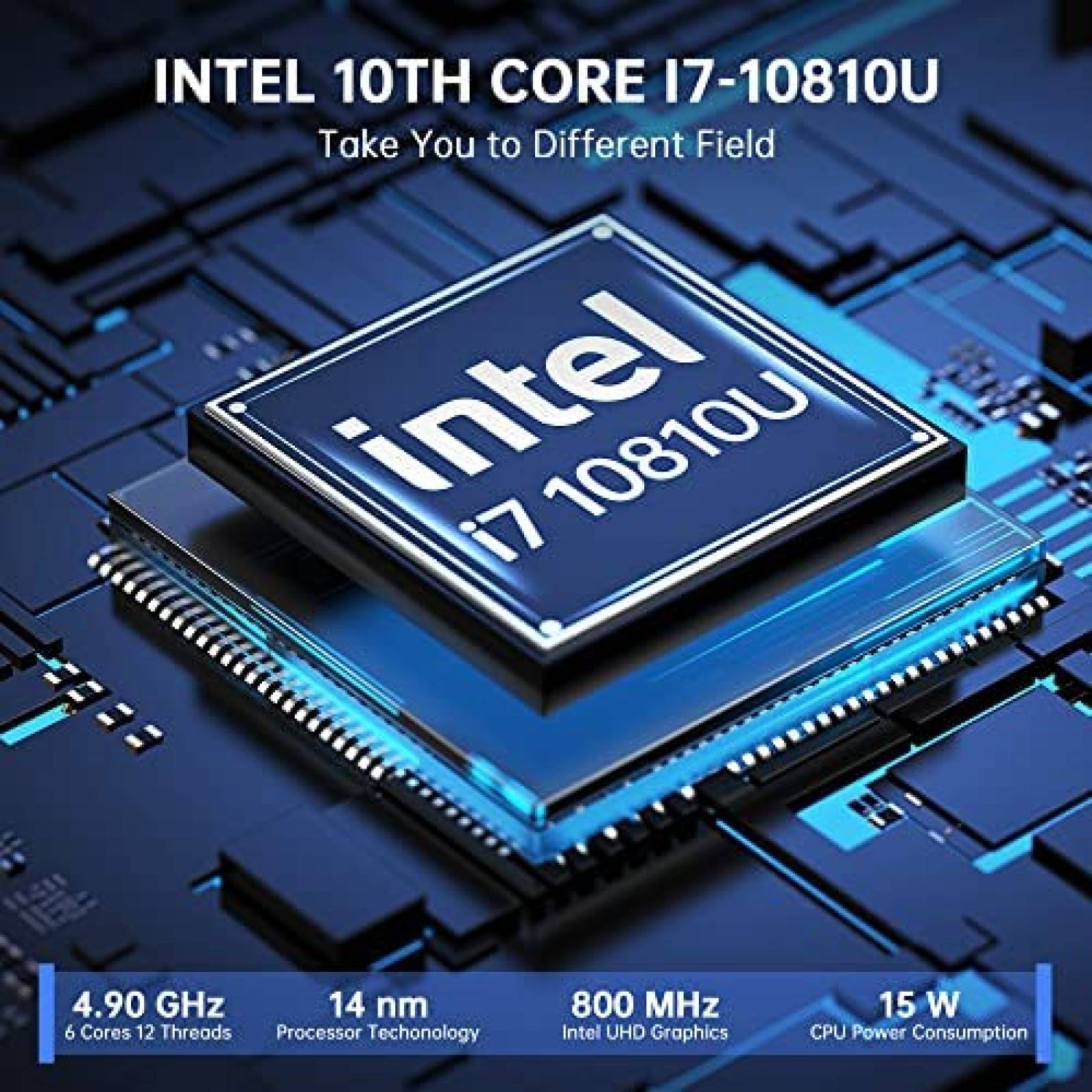 Mini PC ACEMAGICIAN i7 16GB 512GB Windows 11 Pro -Gris