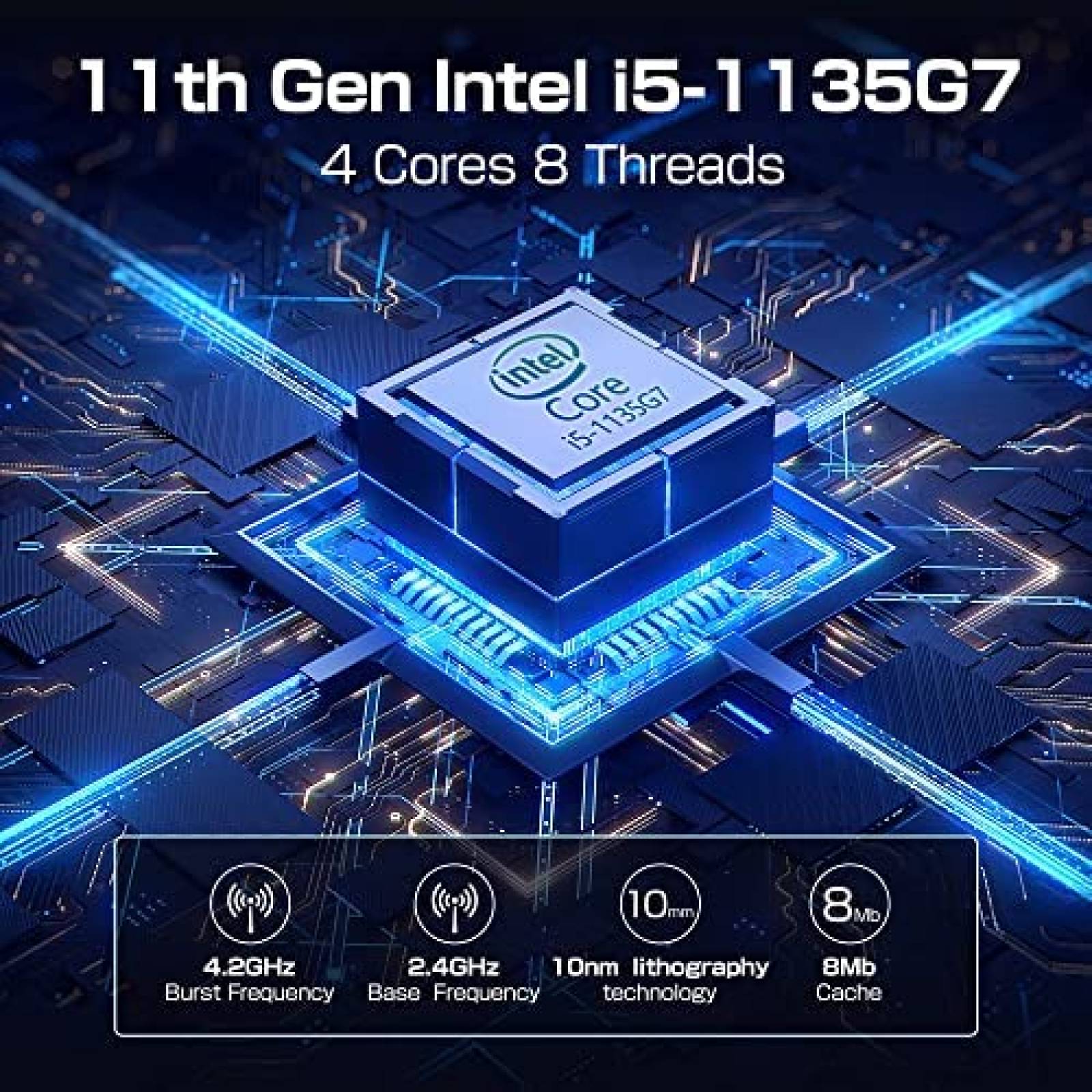 Mini PC ASBS i5 16GB 512GB Windows 11 Pro WiFi 6 -Plata