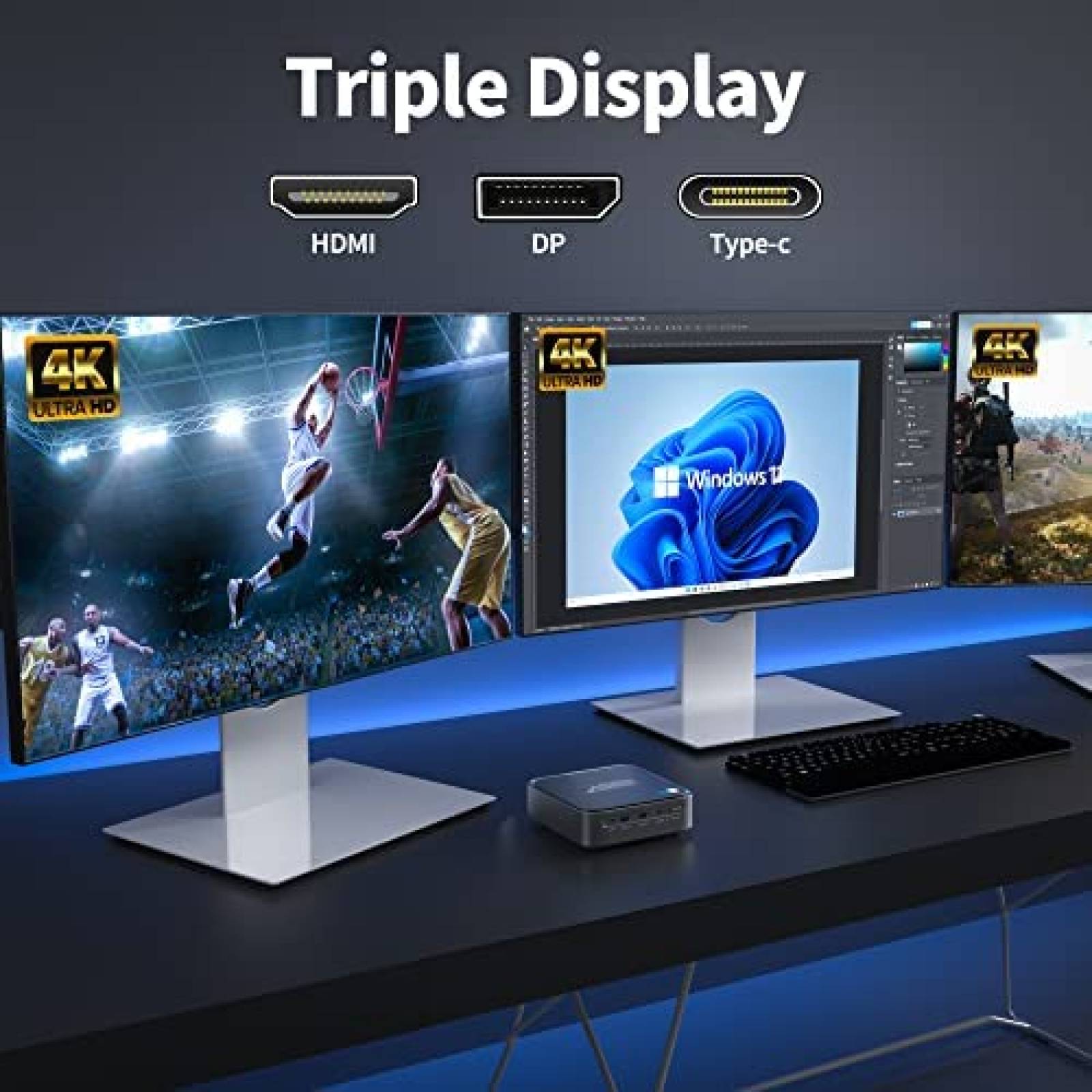 Mini PC ASBS i5 16GB 512GB Windows 11 Pro WiFi 6 -Plata