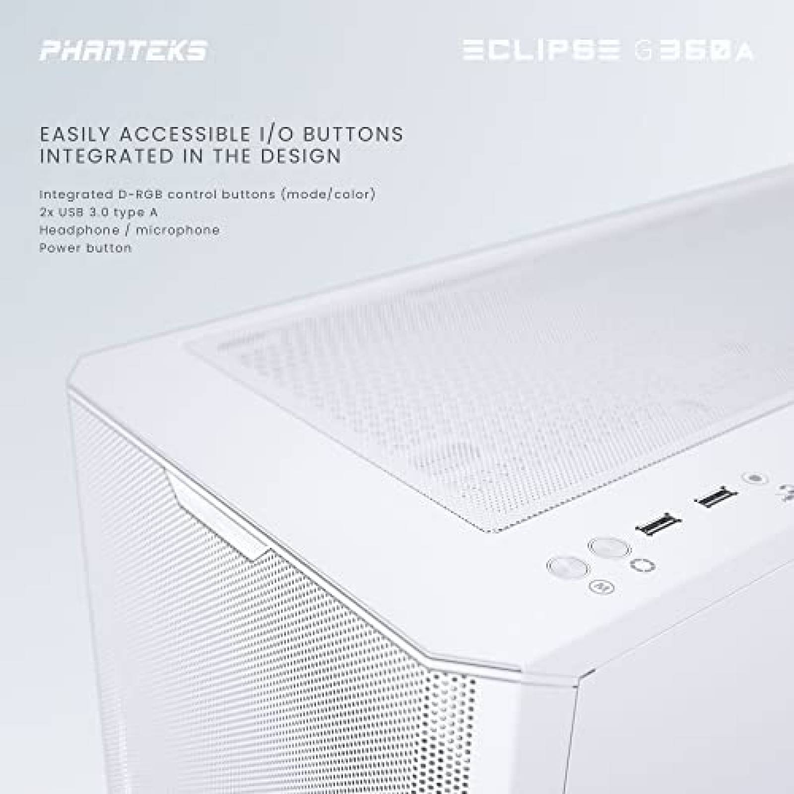 Caja de Computadora Phanteks Eclipse G360A Gamer DRGB Blanco