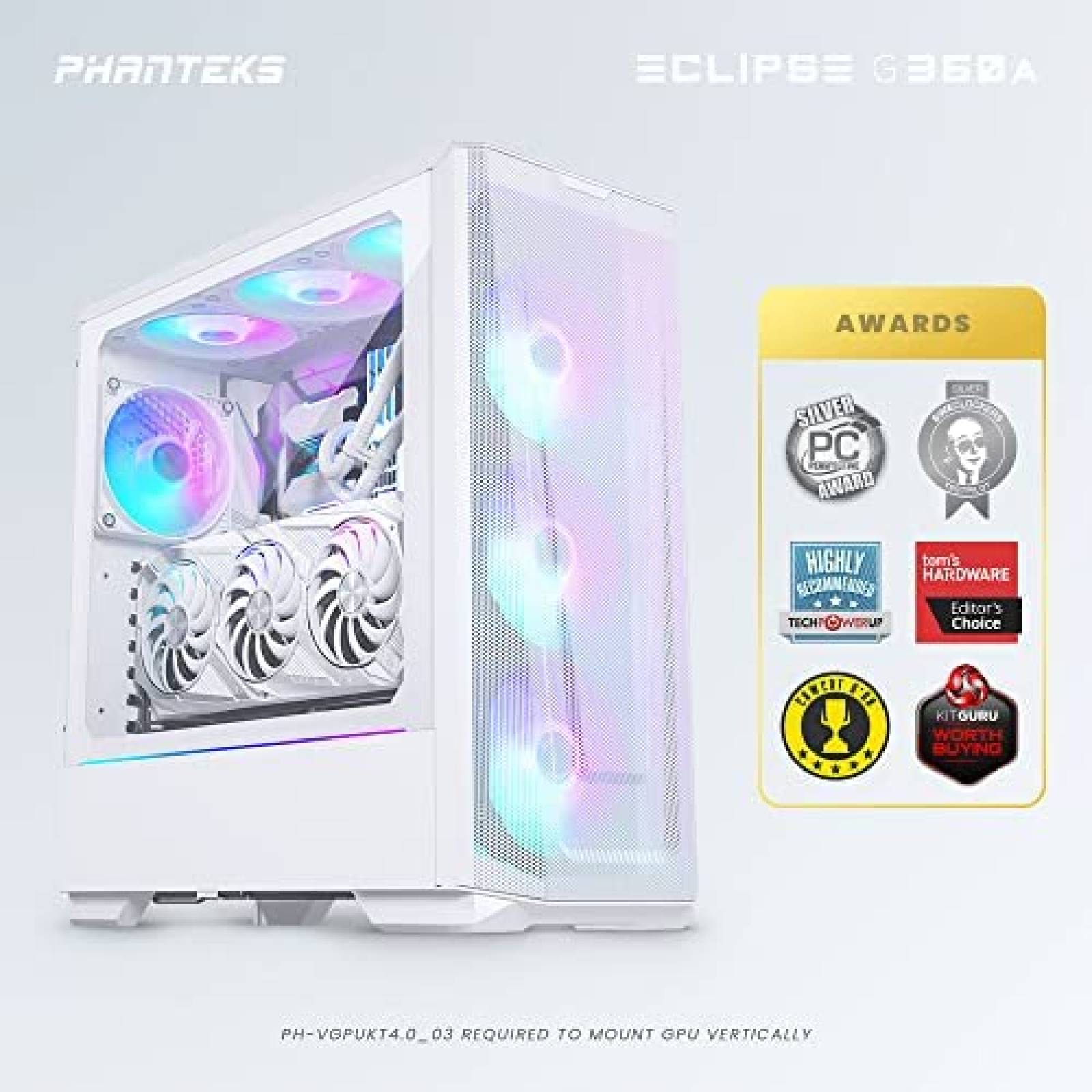 Caja de Computadora Phanteks Eclipse G360A Gamer DRGB Blanco