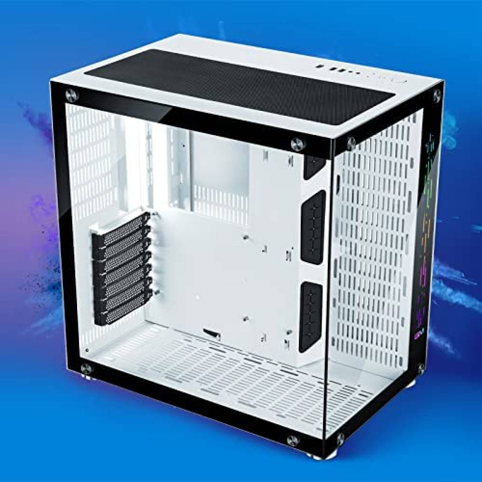 Gabinete PC GIM Resistente Vidrio Templado RGB -Negro